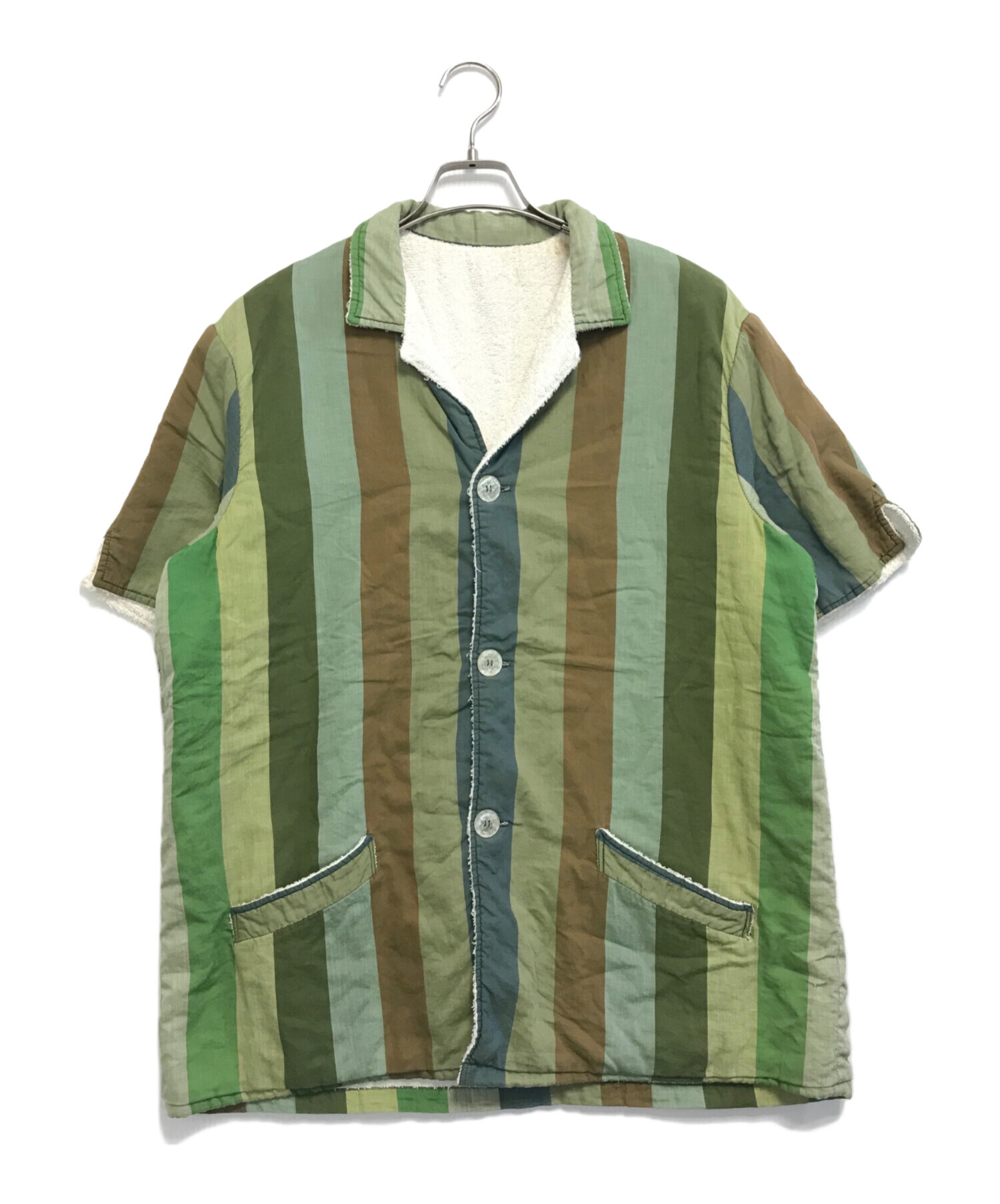 中古・古着通販】VINTAGE (ヴィンテージ) ビーチシャツ グリーン 