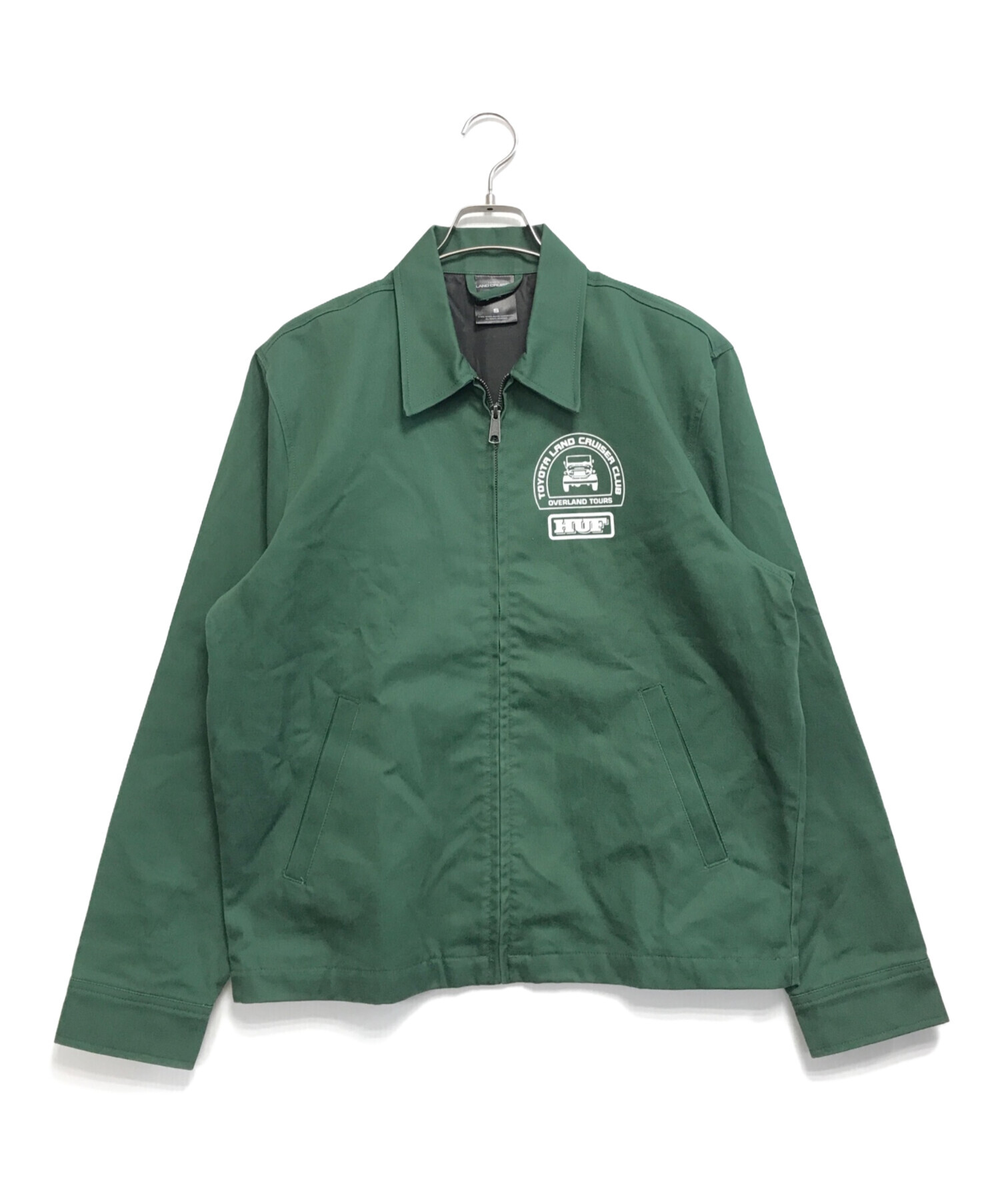 中古・古着通販】HUF (ハフ) ジップアップジャケット グリーン サイズ
