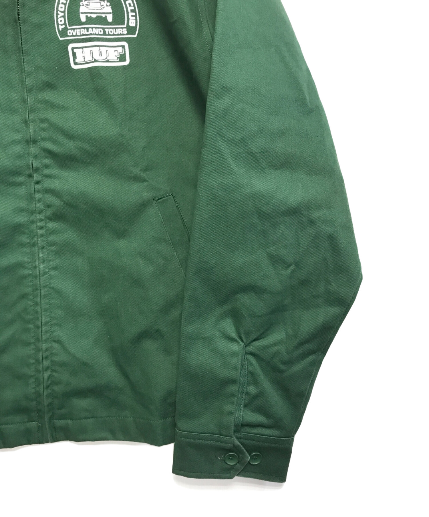 中古・古着通販】HUF (ハフ) ジップアップジャケット グリーン サイズ