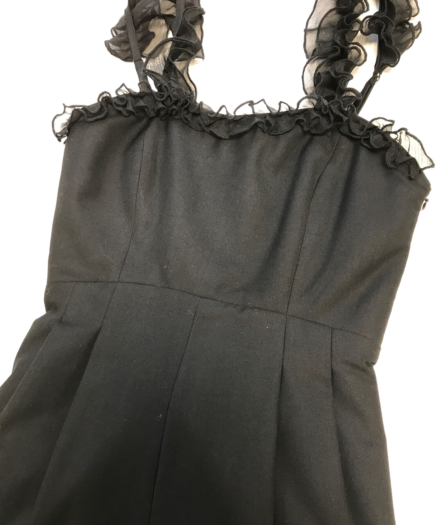 中古・古着通販】AMERI (アメリ) MEDI 2WAY FRILL ROMPERS ブラック 