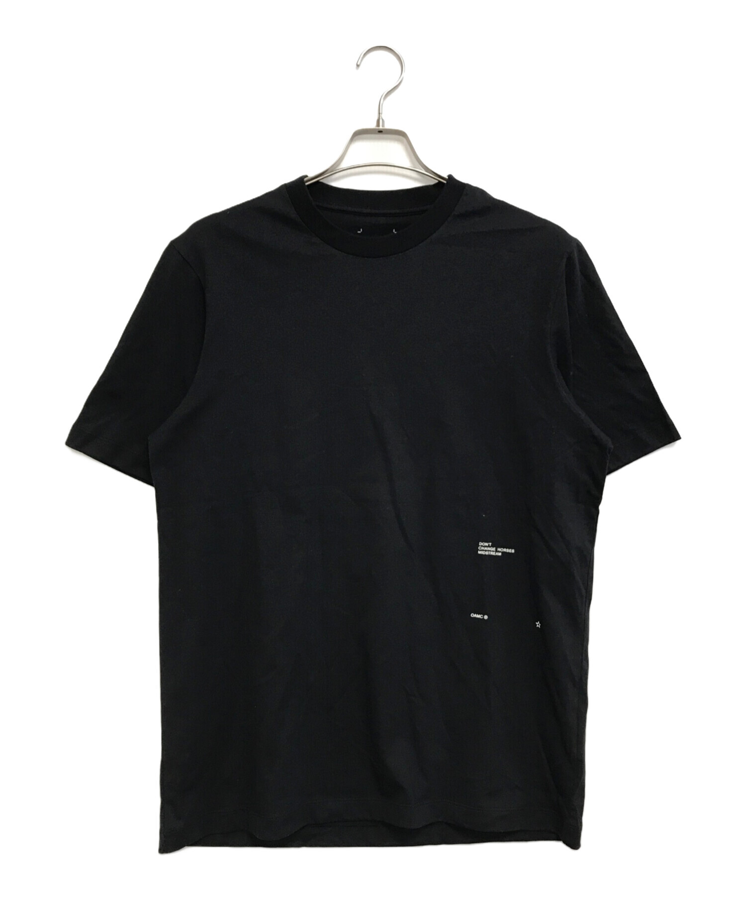 中古・古着通販】OAMC (オーエーエムシー) プリントTシャツ ブラック 