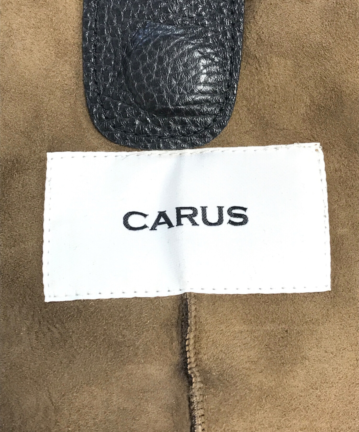 中古・古着通販】CARUS (カルス) ムートンファーハンドバッグ ブラウン 