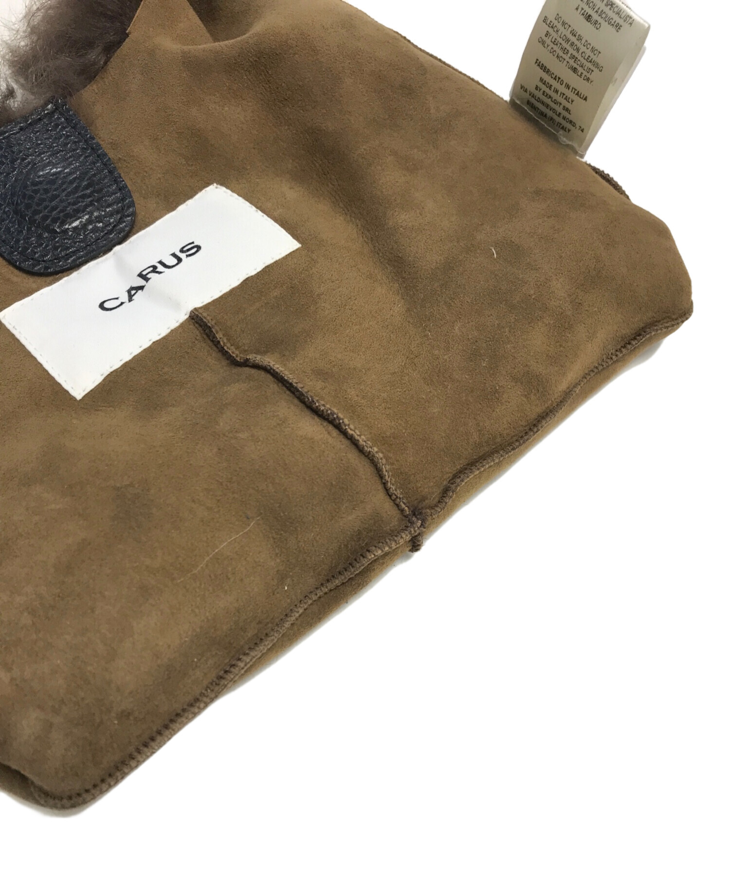 完売】カオス取扱☆CARUS ミニファーバッグ ブラウン 【公式通販】