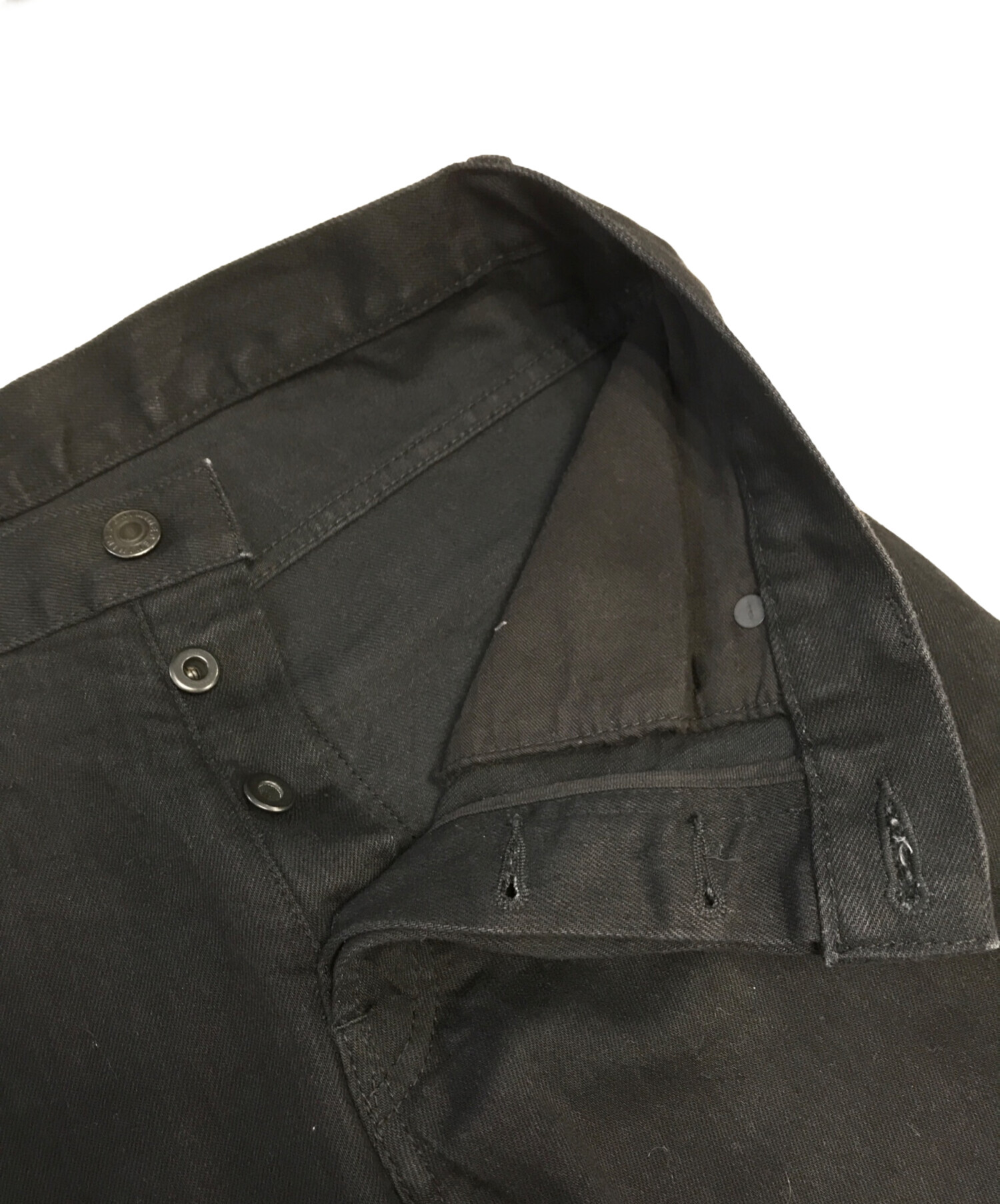 中古・古着通販】MINED (マインド) ダメージ加工デニムパンツ ブラック