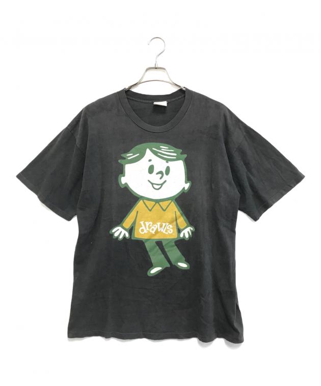 中古・古着通販】drawls (ドロールズ) プリントTシャツ ブラック
