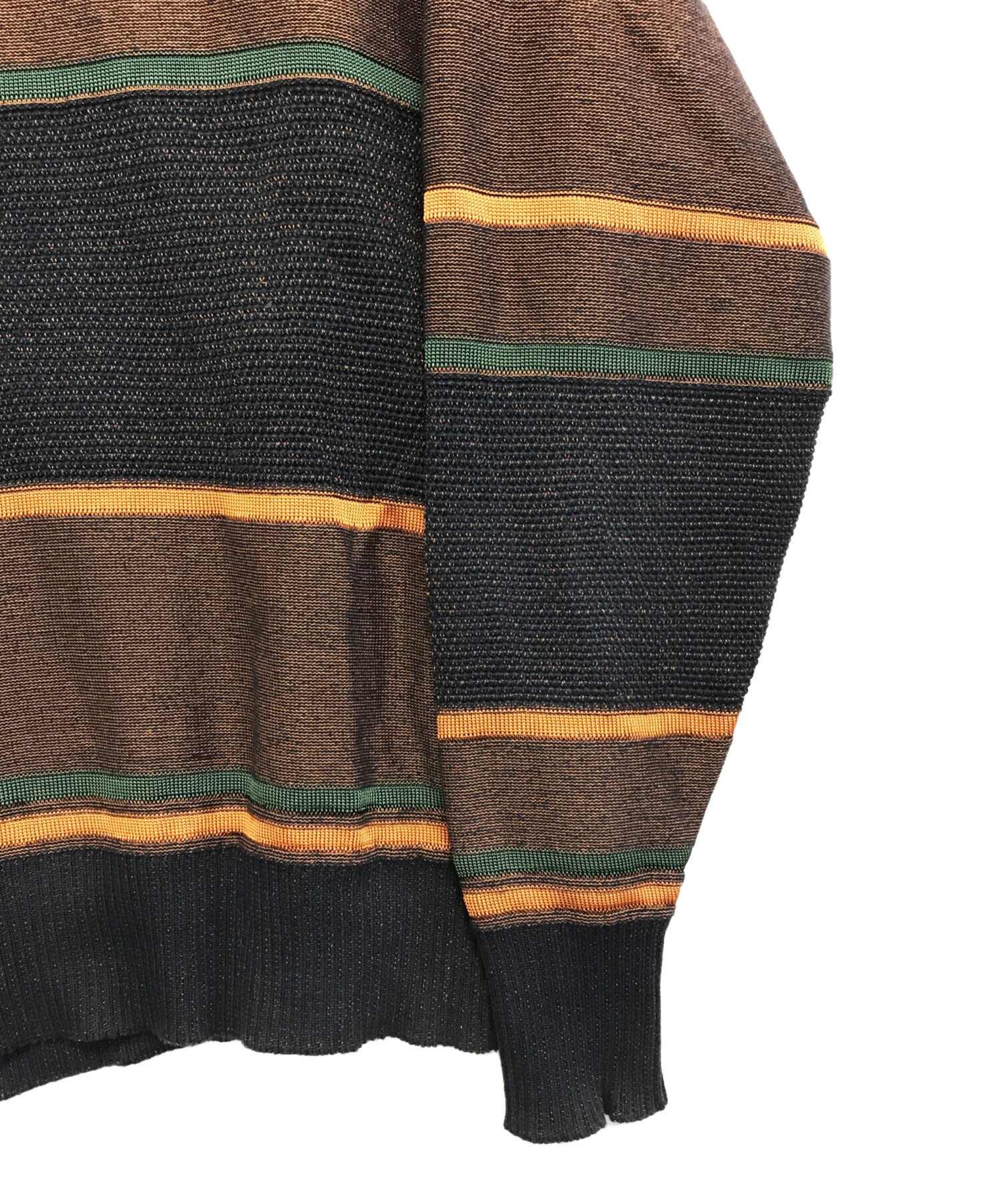 中古・古着通販】COGNOMEN (コグノーメン) THREE-TONE KNIT PULLOVER
