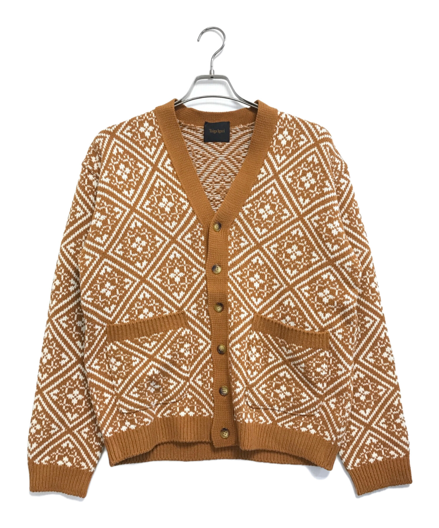 中古・古着通販】TAIGA IGARI (タイガイガリ) Tile Knit Cardigan