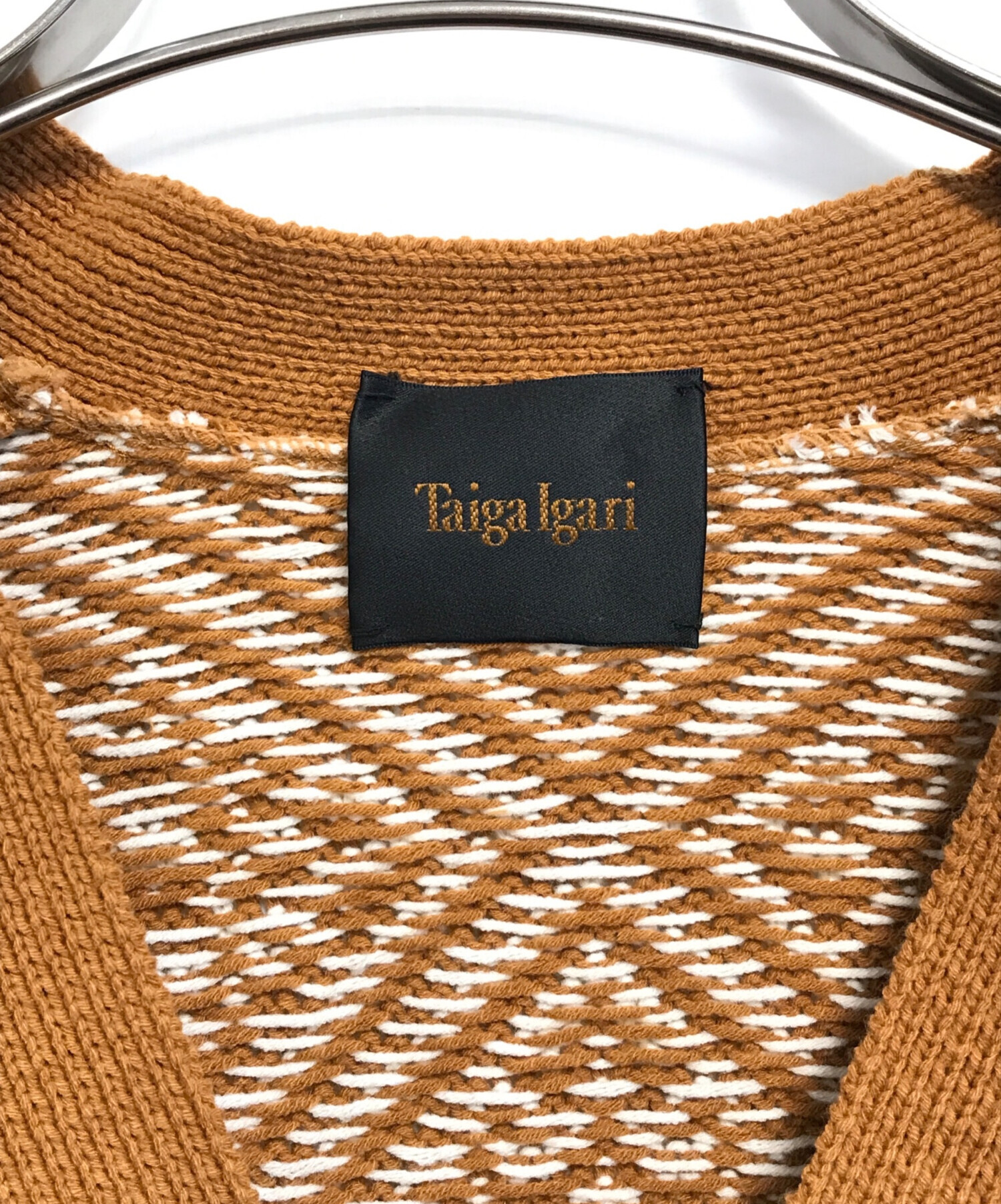 中古・古着通販】TAIGA IGARI (タイガイガリ) Tile Knit Cardigan