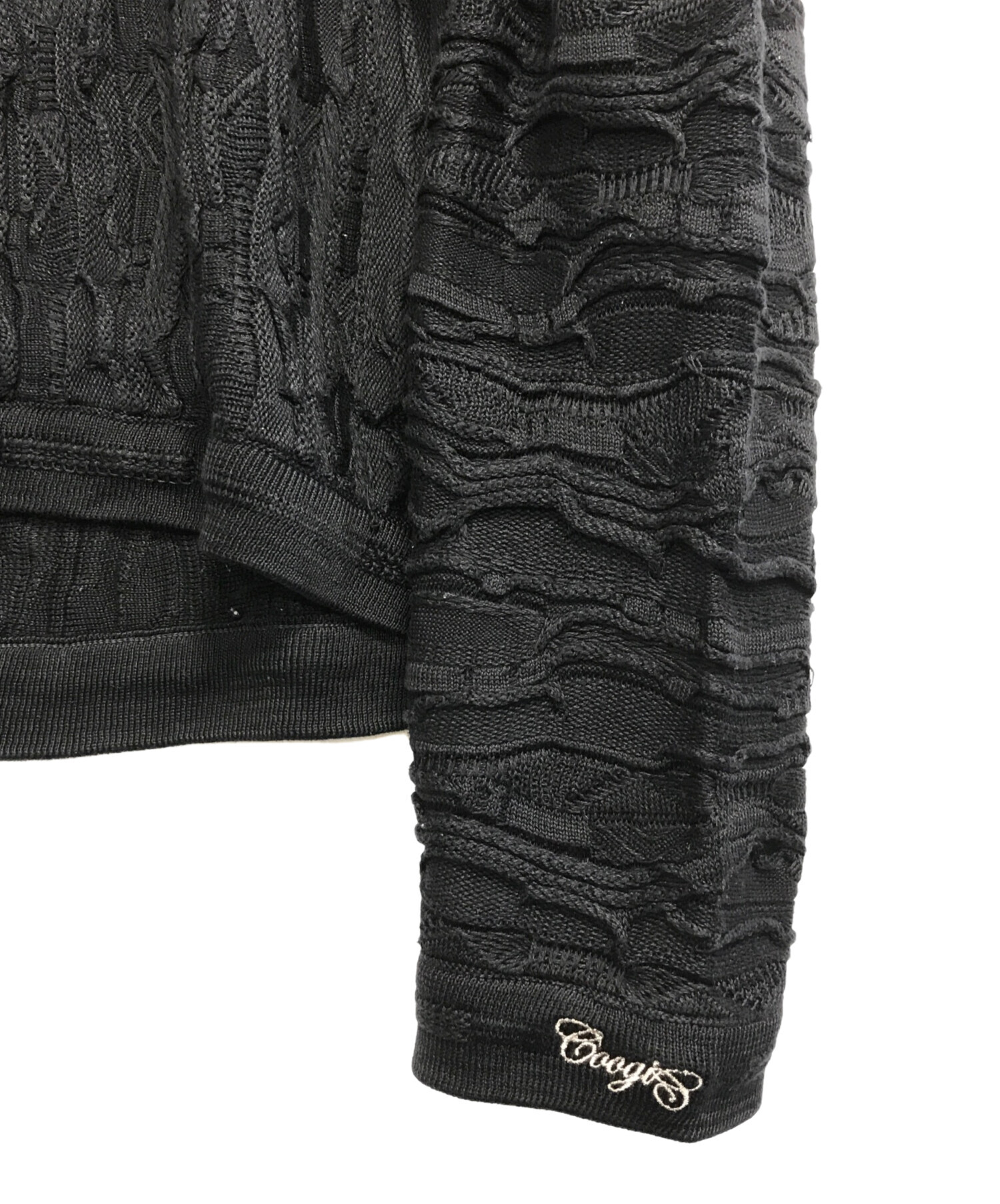 中古・古着通販】Coogi (クージー) 3Dニット ブラック サイズ:4XL