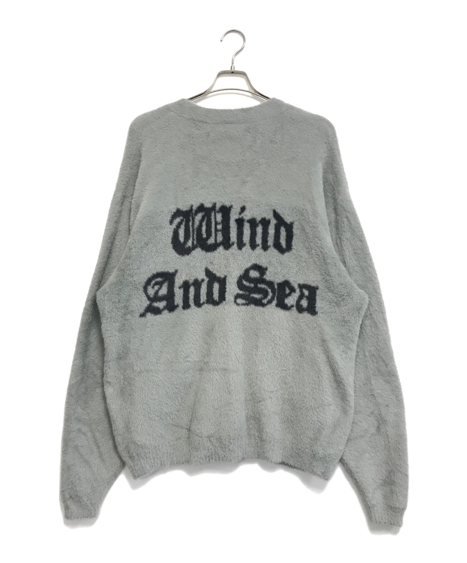 WIND AND SEA グレー M シャギーニットカーディガン 中古・古着通販】WIND AND SEA (ウィンダンシー) シャギーニット