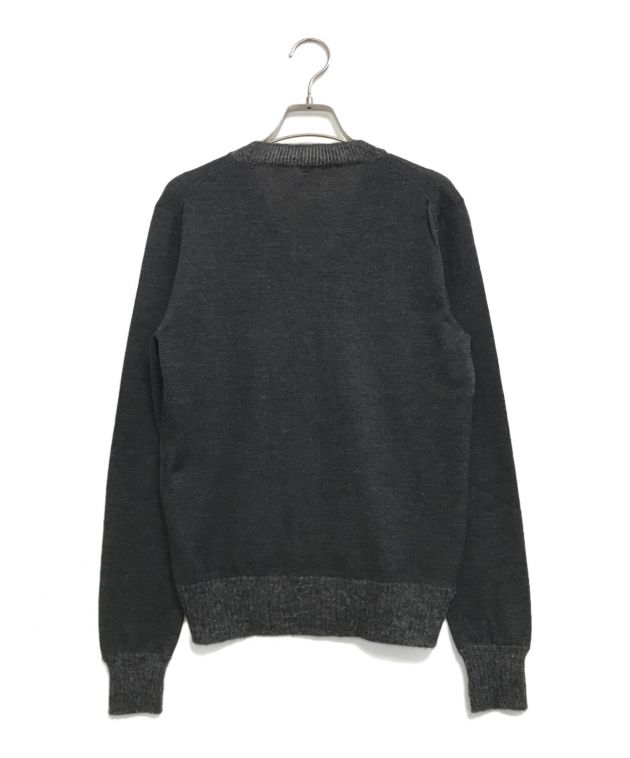 中古・古着通販】HERMES (エルメス) H柄Vネックニット ブラック サイズ