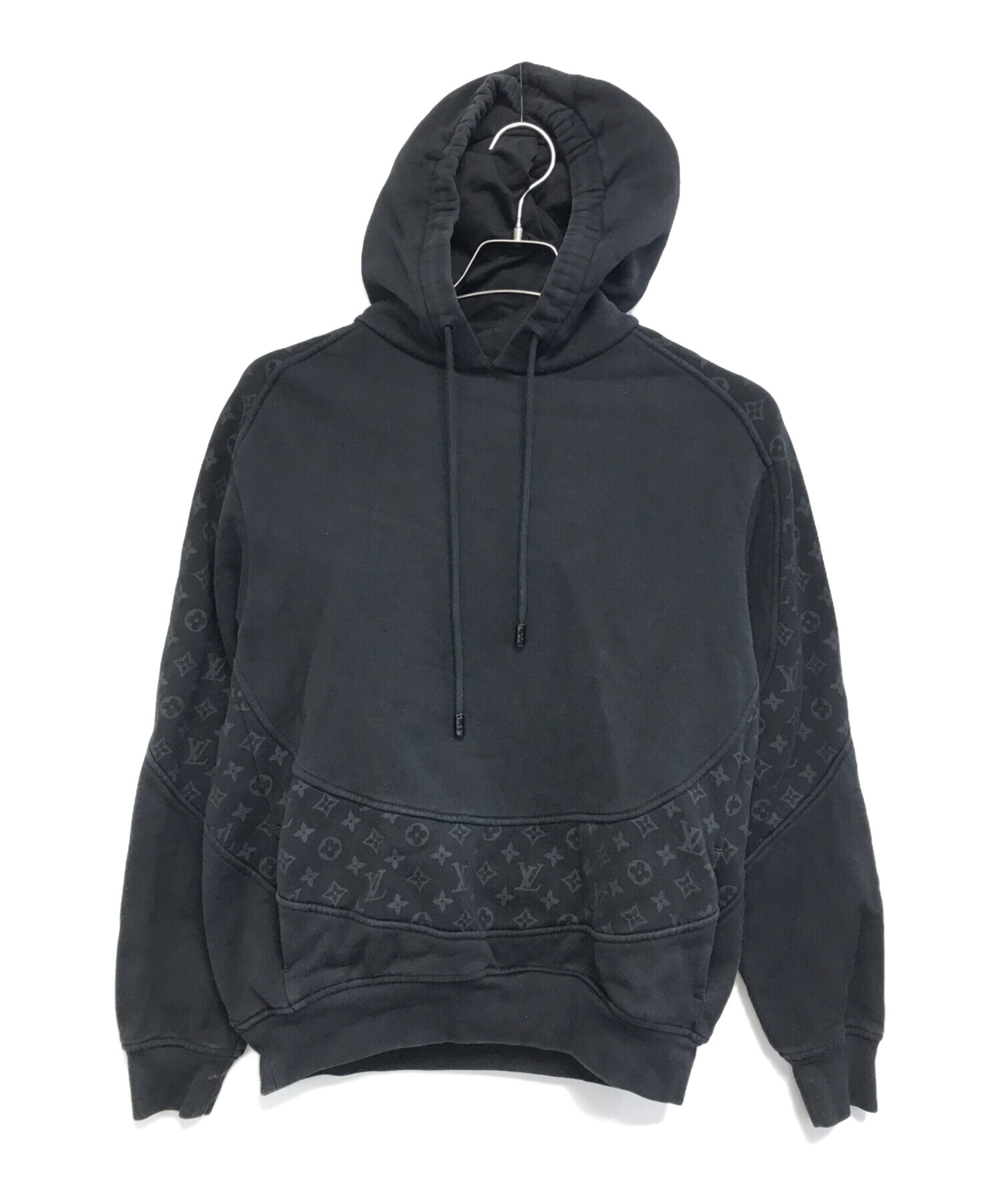 Louis Vuitton フード付きパーカー 黒 中古・古着通販】LOUIS VUITTON (ルイ ヴィトン) サークルカット