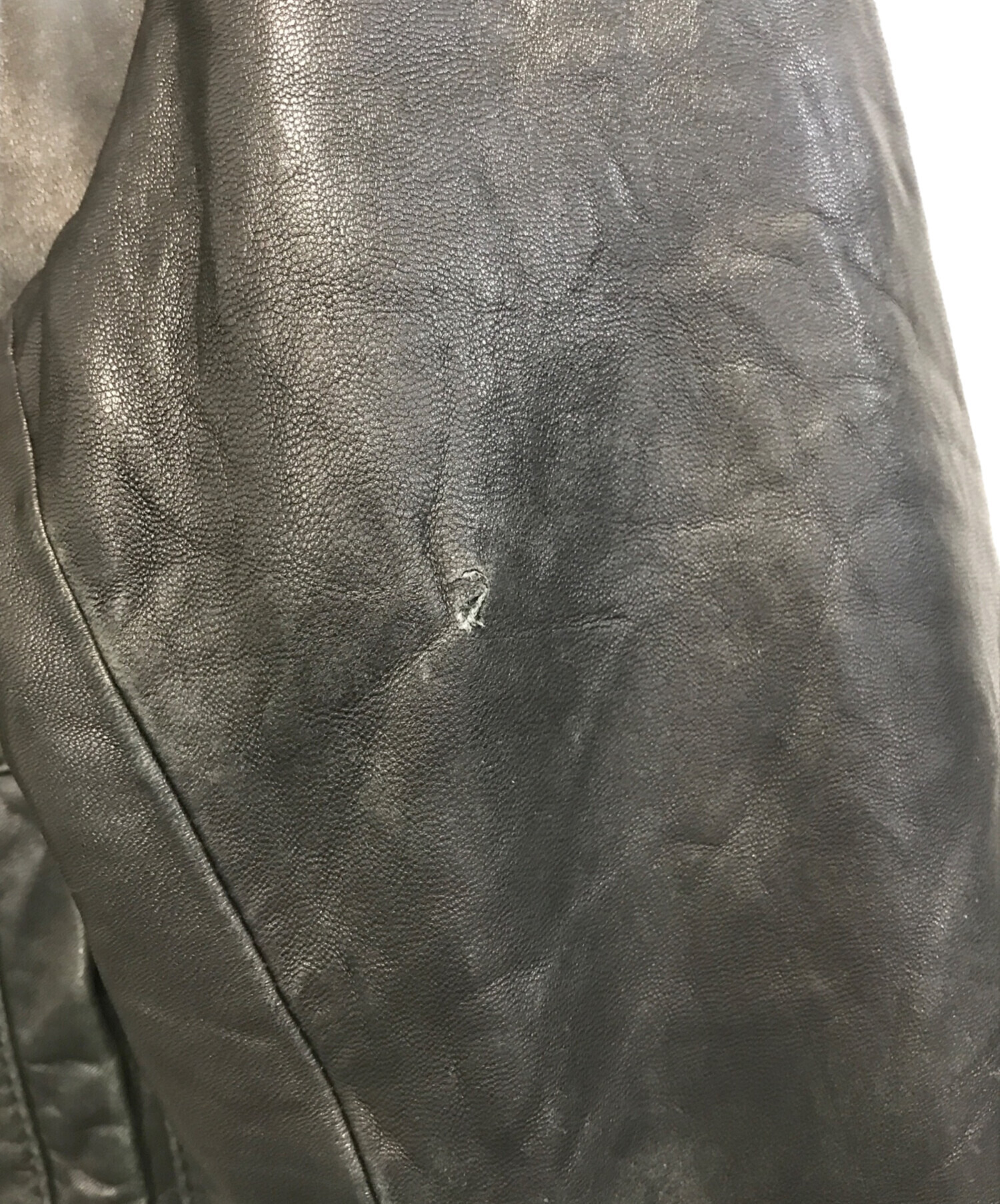 ジャケット・アウター Nautica leather jacket 中古・古着通販】NAUTICA (ノーティカ) レザージャケット ブラック