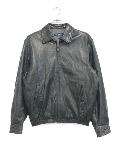 中古・古着通販】NAUTICA (ノーティカ) レザージャケット ブラック