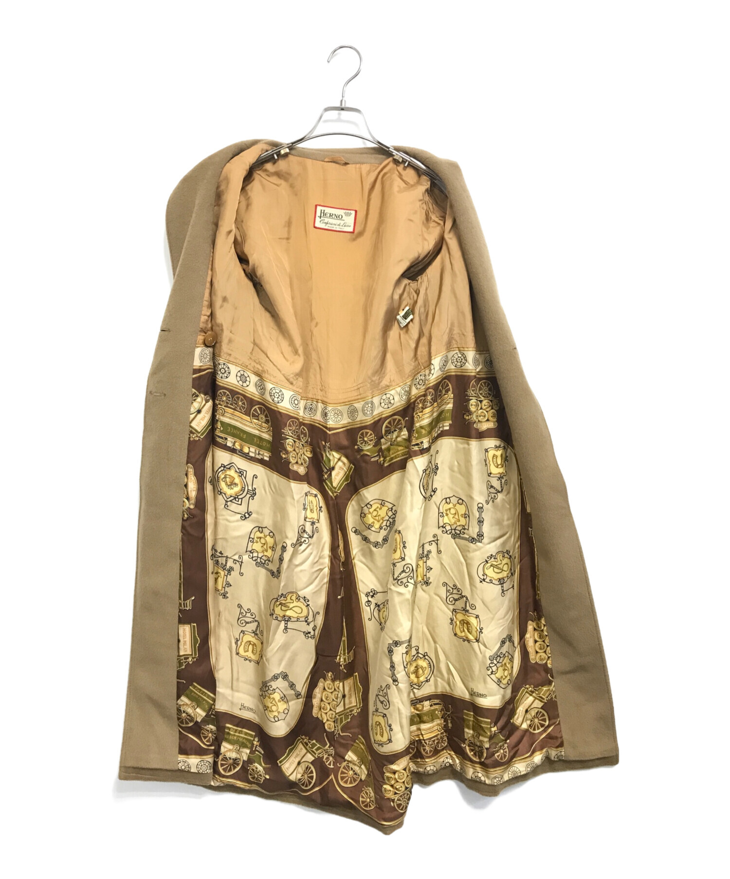 中古・古着通販】HERNO (ヘルノ) ウールカシミヤダブルコート カーキ