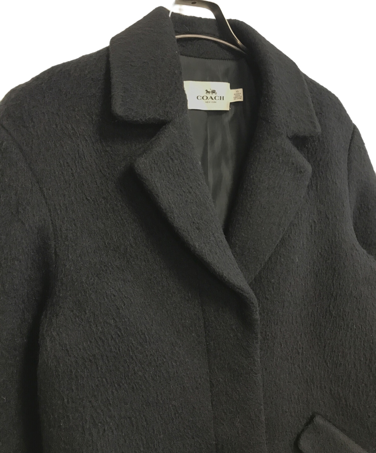 COACH 新品未使用品　黒 チェスターコート Mサイズ 中古・古着通販】COACH (コーチ) チェスターコート ブラック サイズ:XS