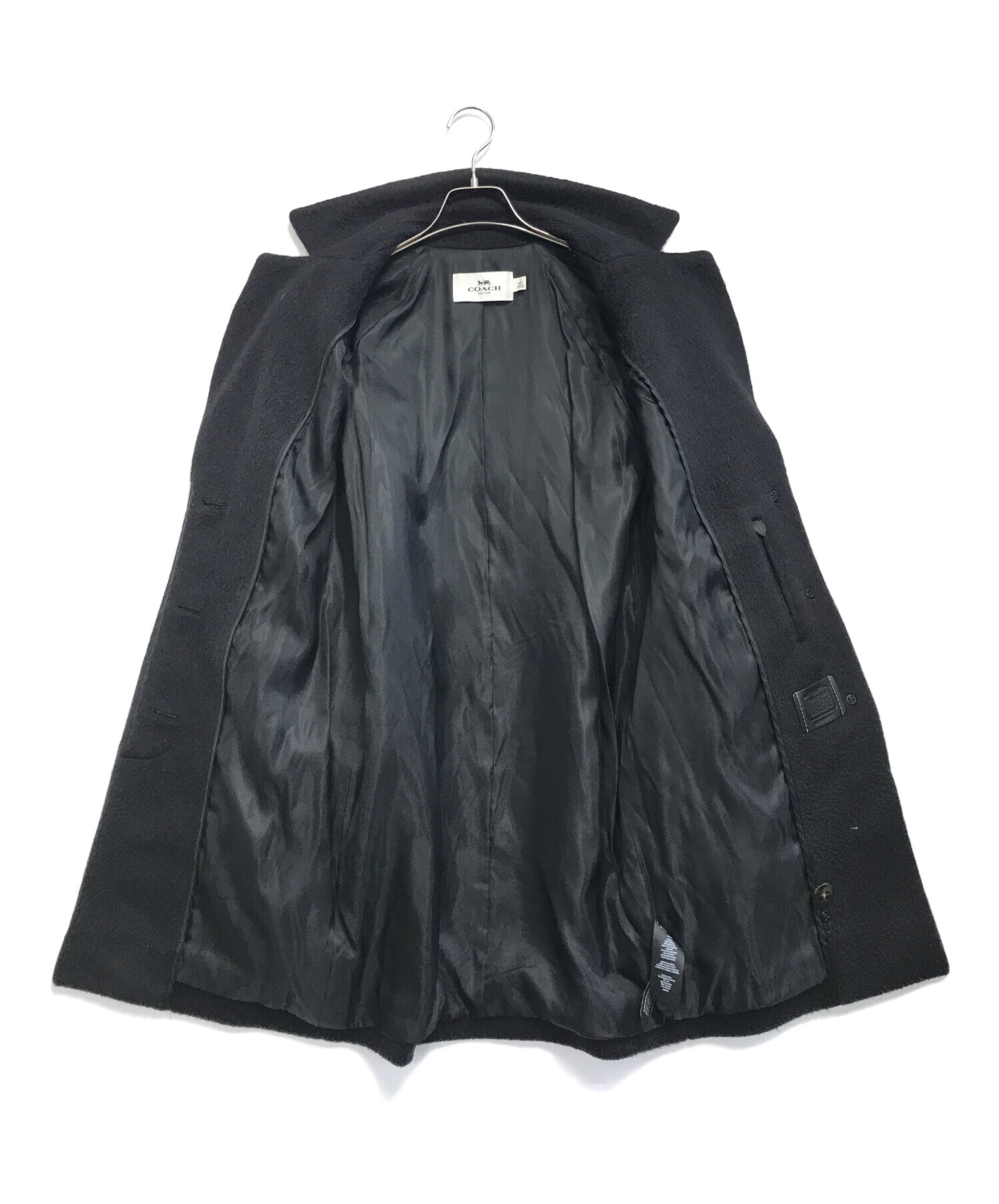 中古・古着通販】COACH (コーチ) チェスターコート ブラック サイズ:XS