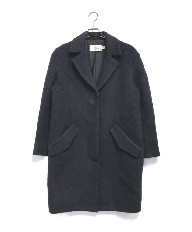 【新品・未使用】COACH チェスターコート 中古・古着通販】COACH (コーチ) チェスターコート ブラック サイズ:XS