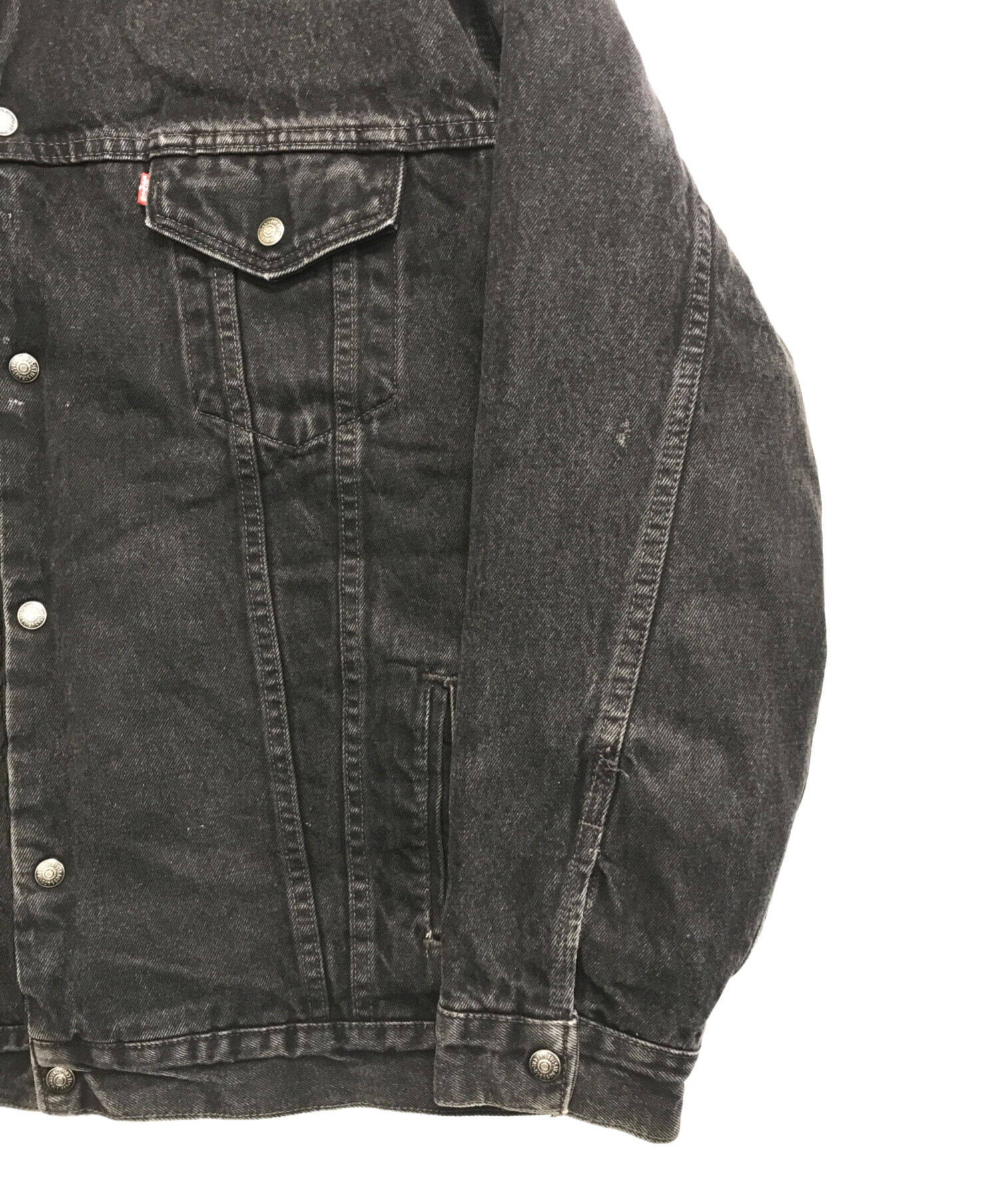 中古・古着通販】LEVI'S (リーバイス) ブラックデニムボアジャケット