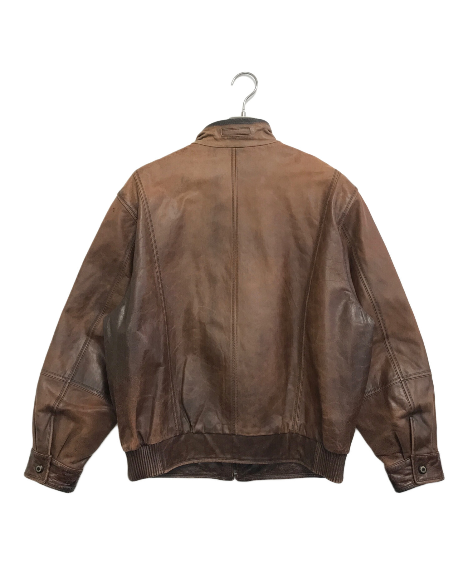 【美品】BALMAIN バルマン　羊革　ベージュ　総柄　レザーテーラード　9号 美品】BALMAIN バルマン 羊革 ベージュ 総柄 レザーテーラード 9号