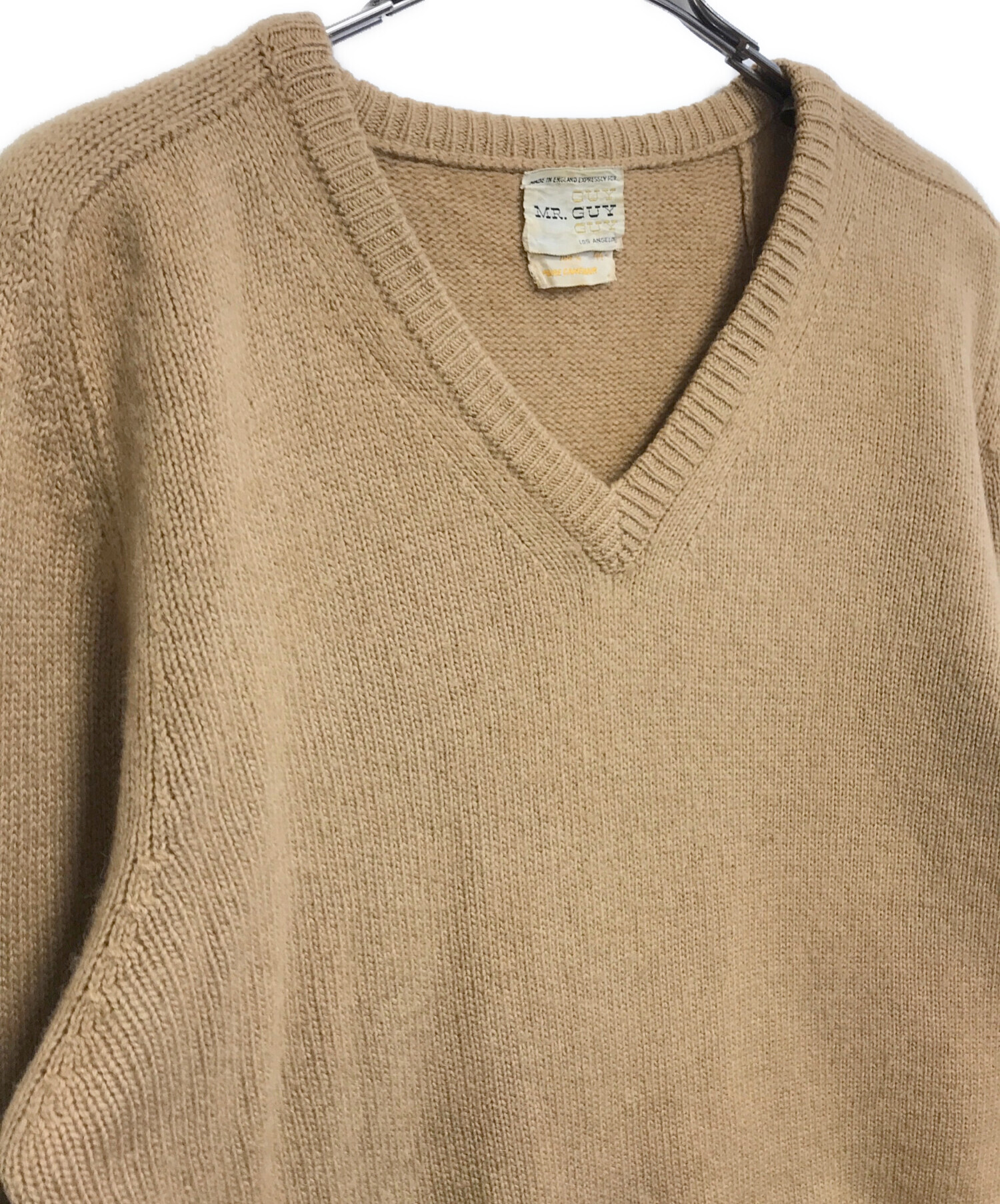 中古・古着通販】MR.GUY (ミスターガイ) Vネックニット ブラウン 