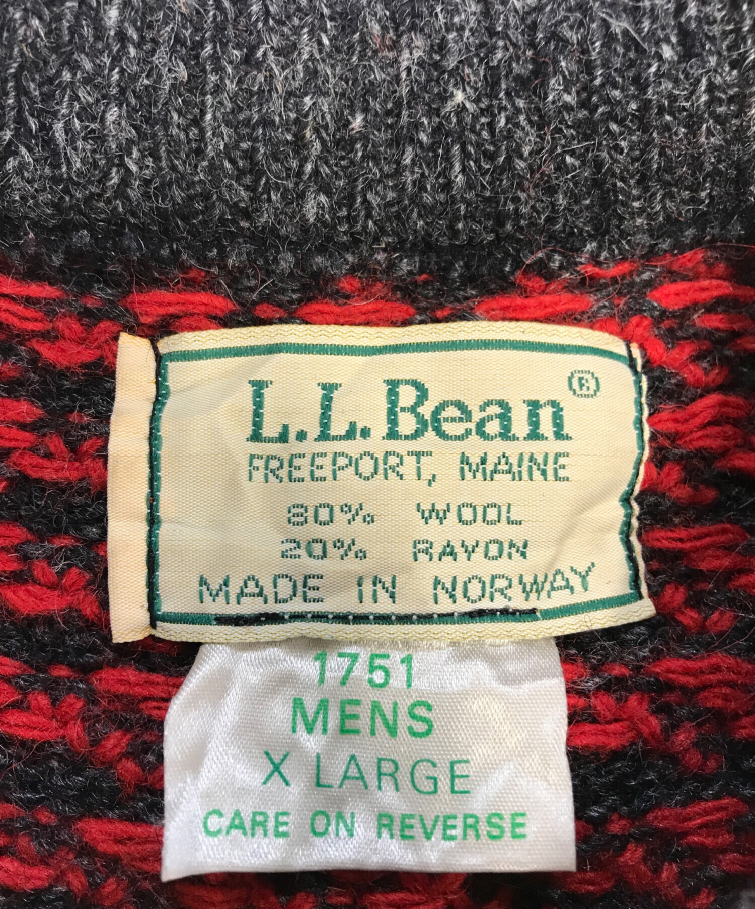 中古・古着通販】L.L.Bean (エルエルビーン) バーズアイニット レッド