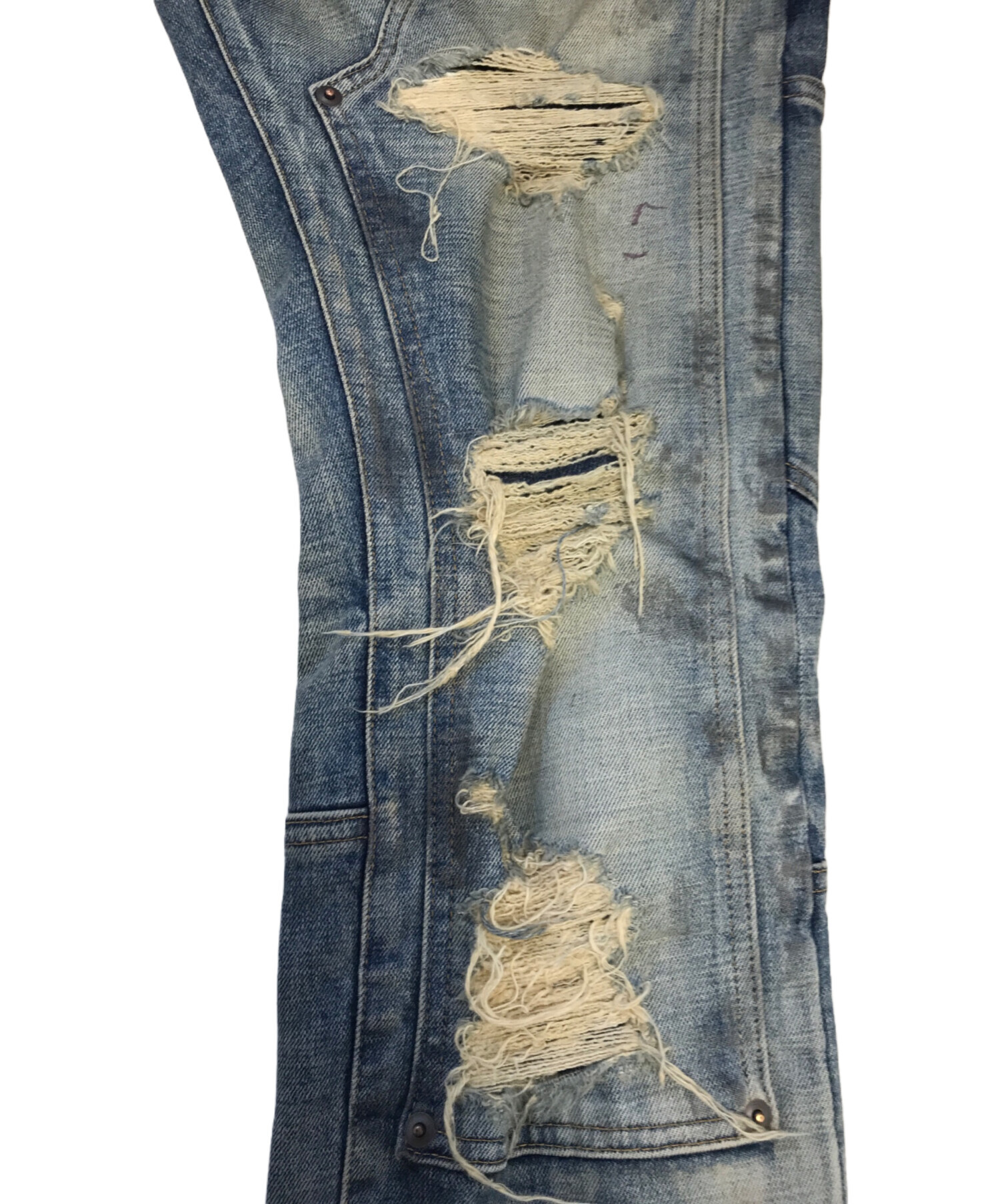 中古・古着通販】MLVINCE (メルヴィンス) double knee jeans 