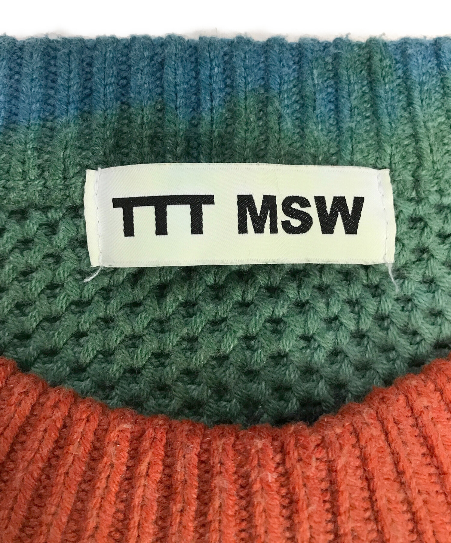 中古・古着通販】TTT MSW (ティー) CRAZY PATTERN KNIT マルチカラー 