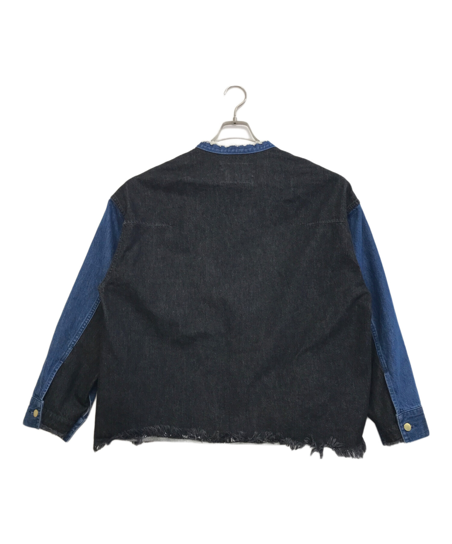 中古・古着通販】CULLNI (クルニ) Cut-off Band Collar Denim Blouson
