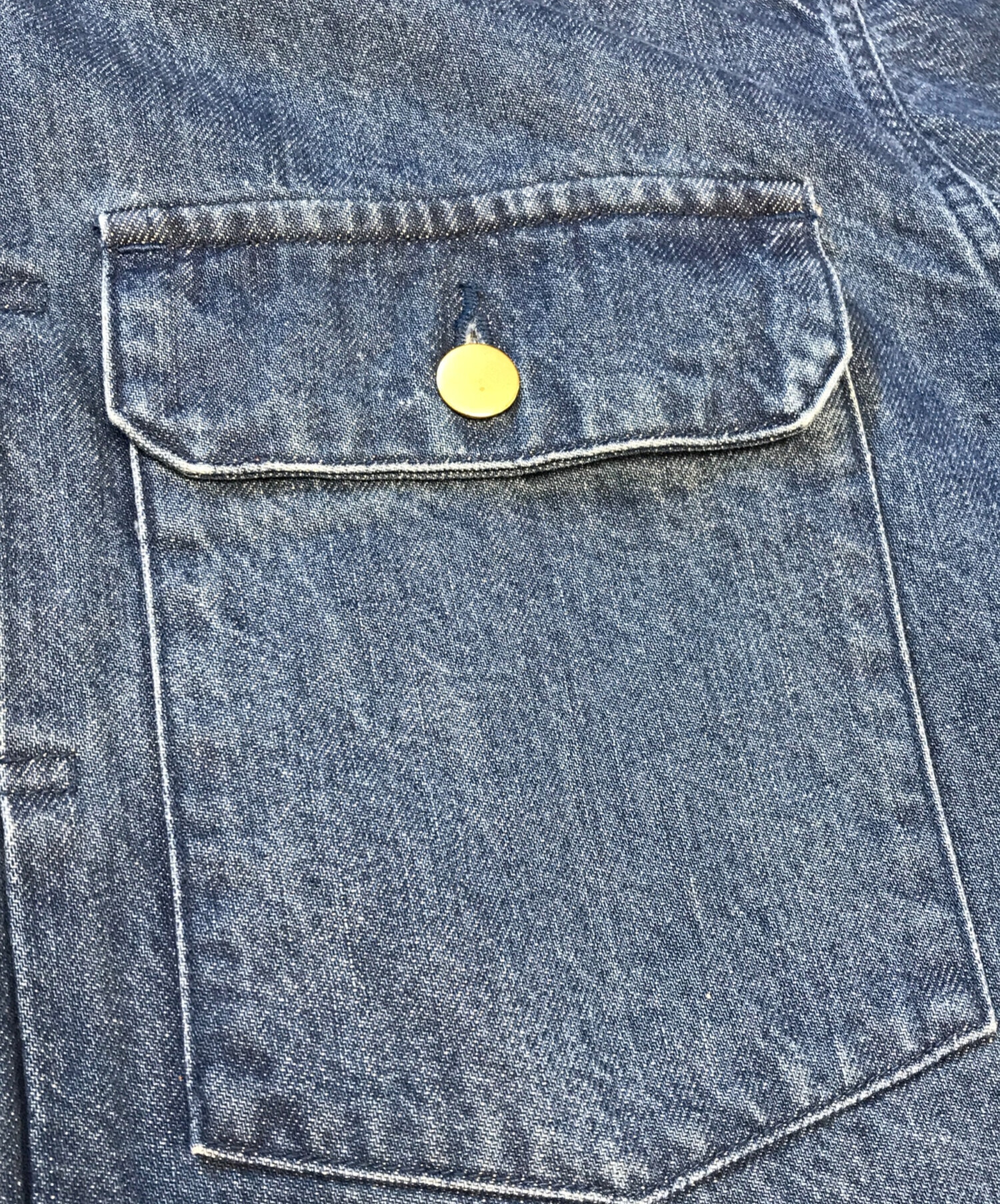 中古・古着通販】CULLNI (クルニ) Cut-off Band Collar Denim Blouson