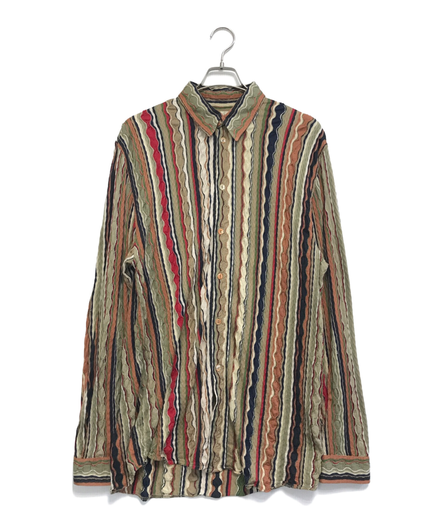 中古・古着通販】Coogi (クージー) 3Dニットシャツ ブラウン サイズ:S 