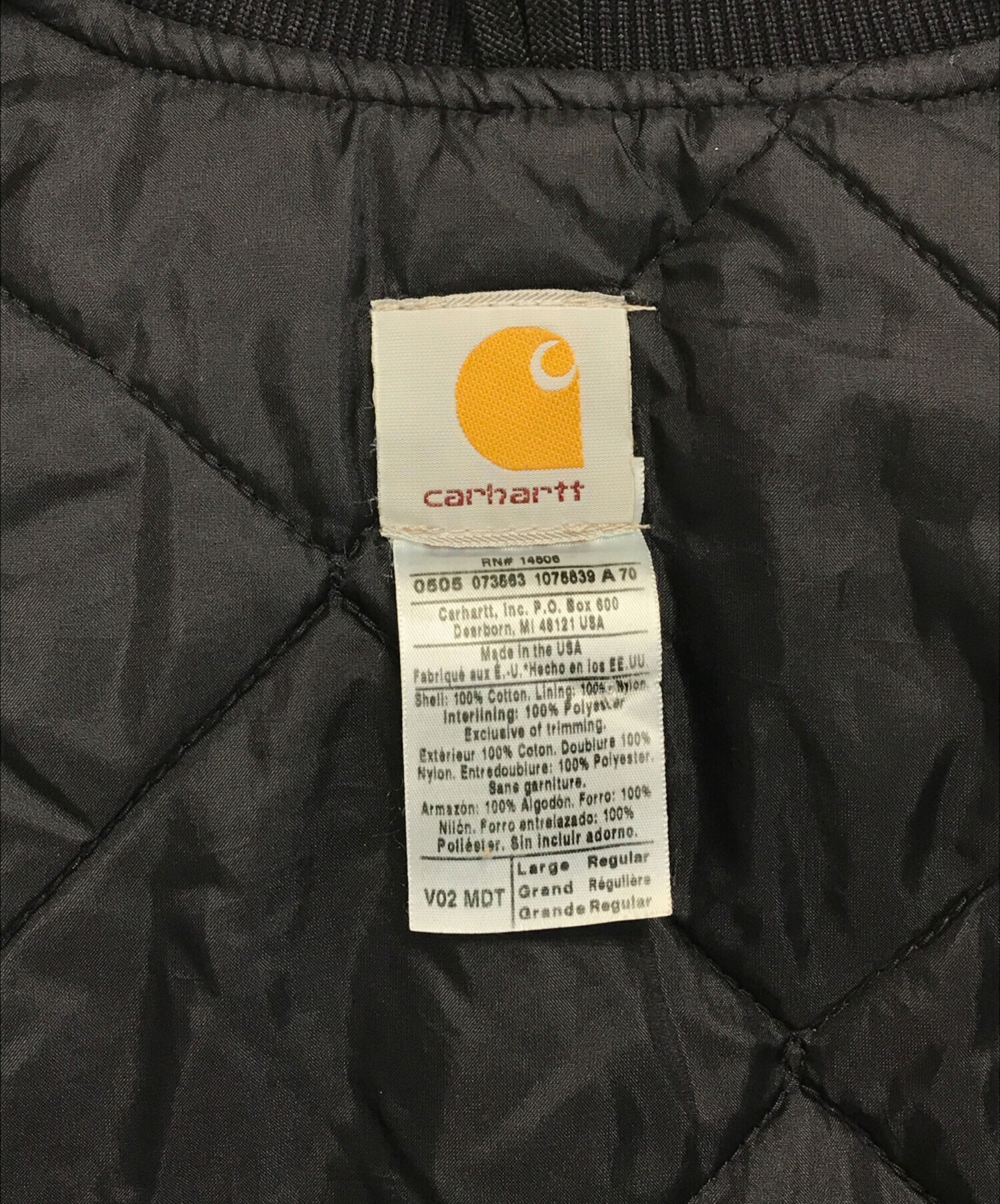 中古・古着通販】CarHartt (カーハート) ダック地ベスト ネイビー