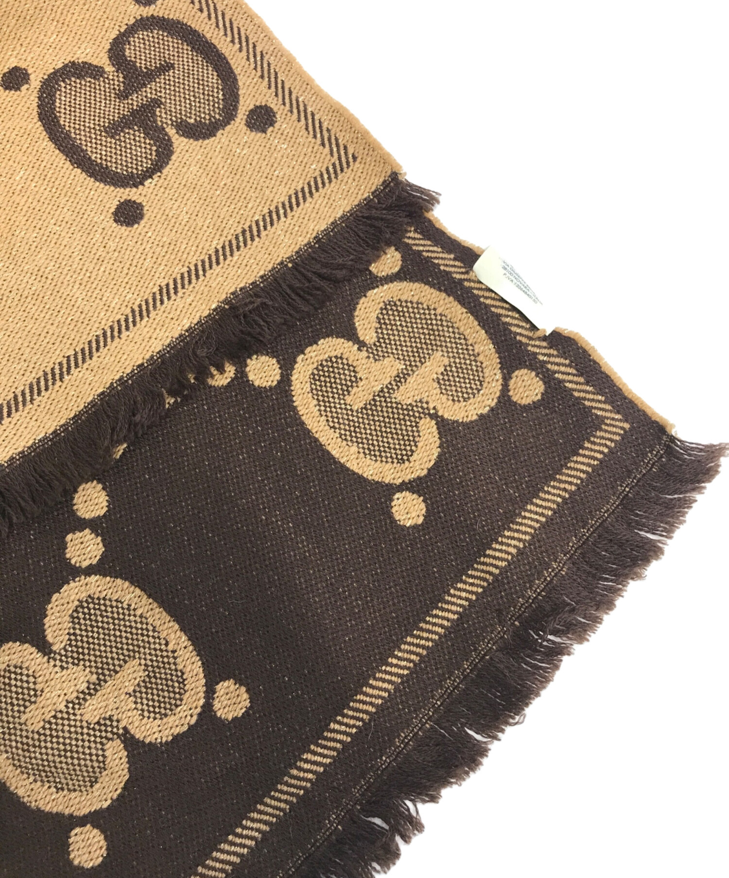 中古・古着通販】GUCCI (グッチ) GGジャガード マフラー ベージュ