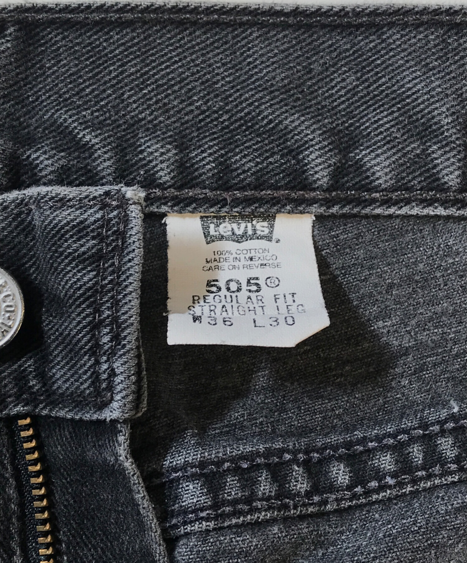 中古・古着通販】LEVI'S (リーバイス) 505後染めブラックデニム