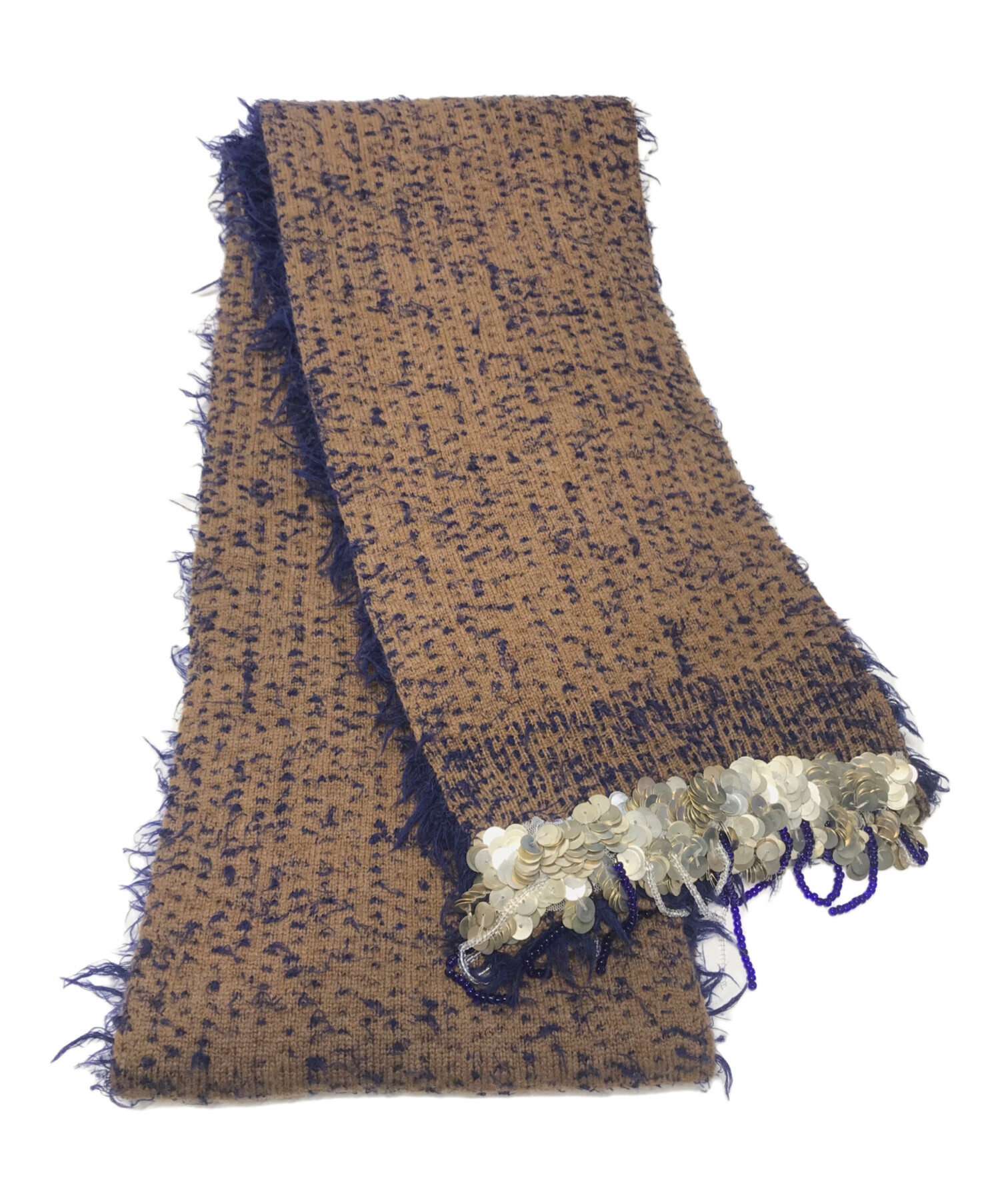 中古・古着通販】NAMACHEKO (ナマチェコ) THORNHAM SCARF ネイビー