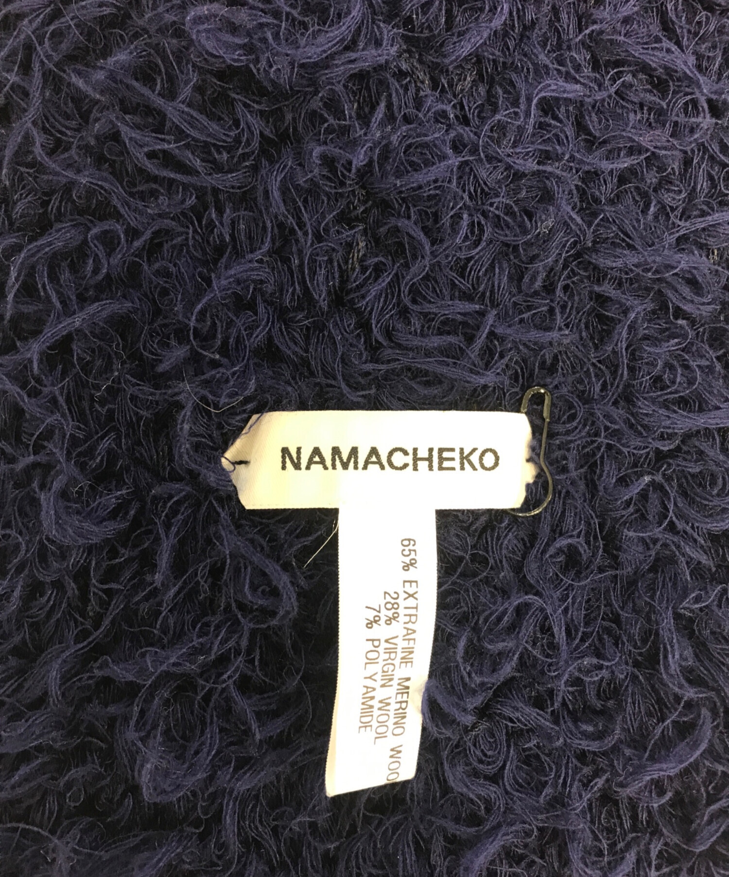 中古・古着通販】NAMACHEKO (ナマチェコ) THORNHAM SCARF ネイビー