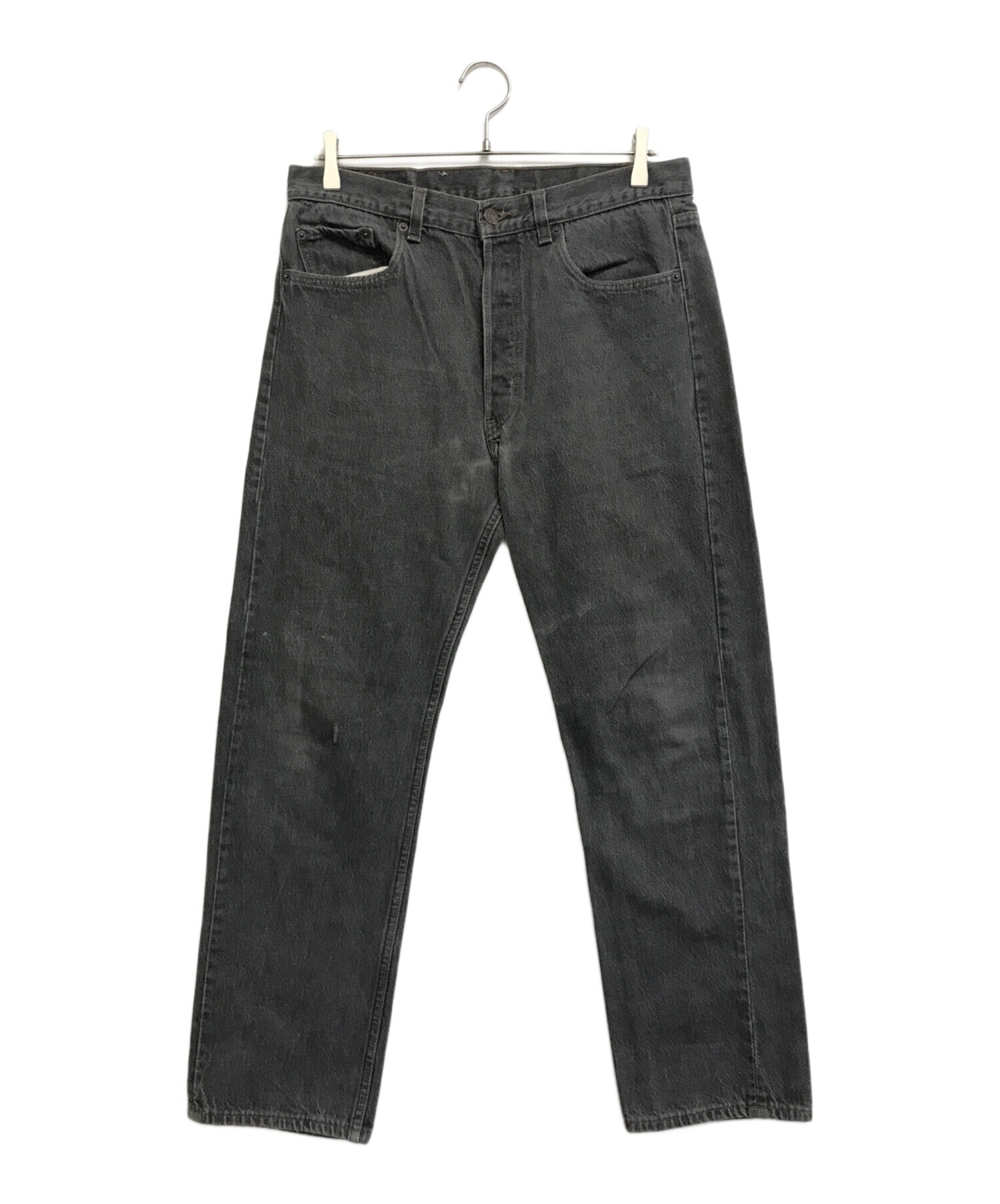 Levi's 501 ブラックデニムw34 USA製　先染め LEVI'S 501 W34 L30 ブラックデニム先染
