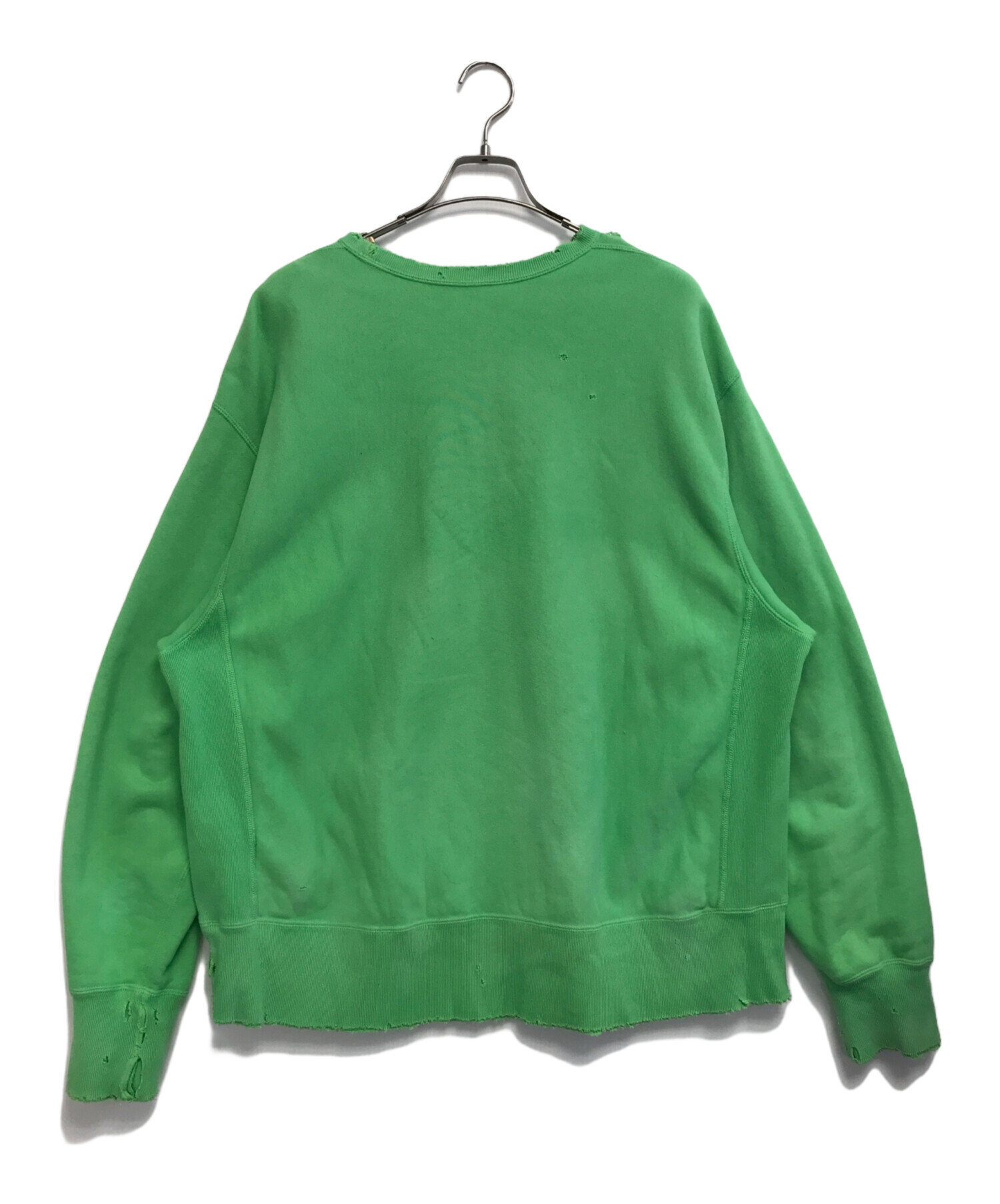 中古・古着通販】ANCELLM (アンセルム) DYED DAMAGE SWEAT ブラウン 