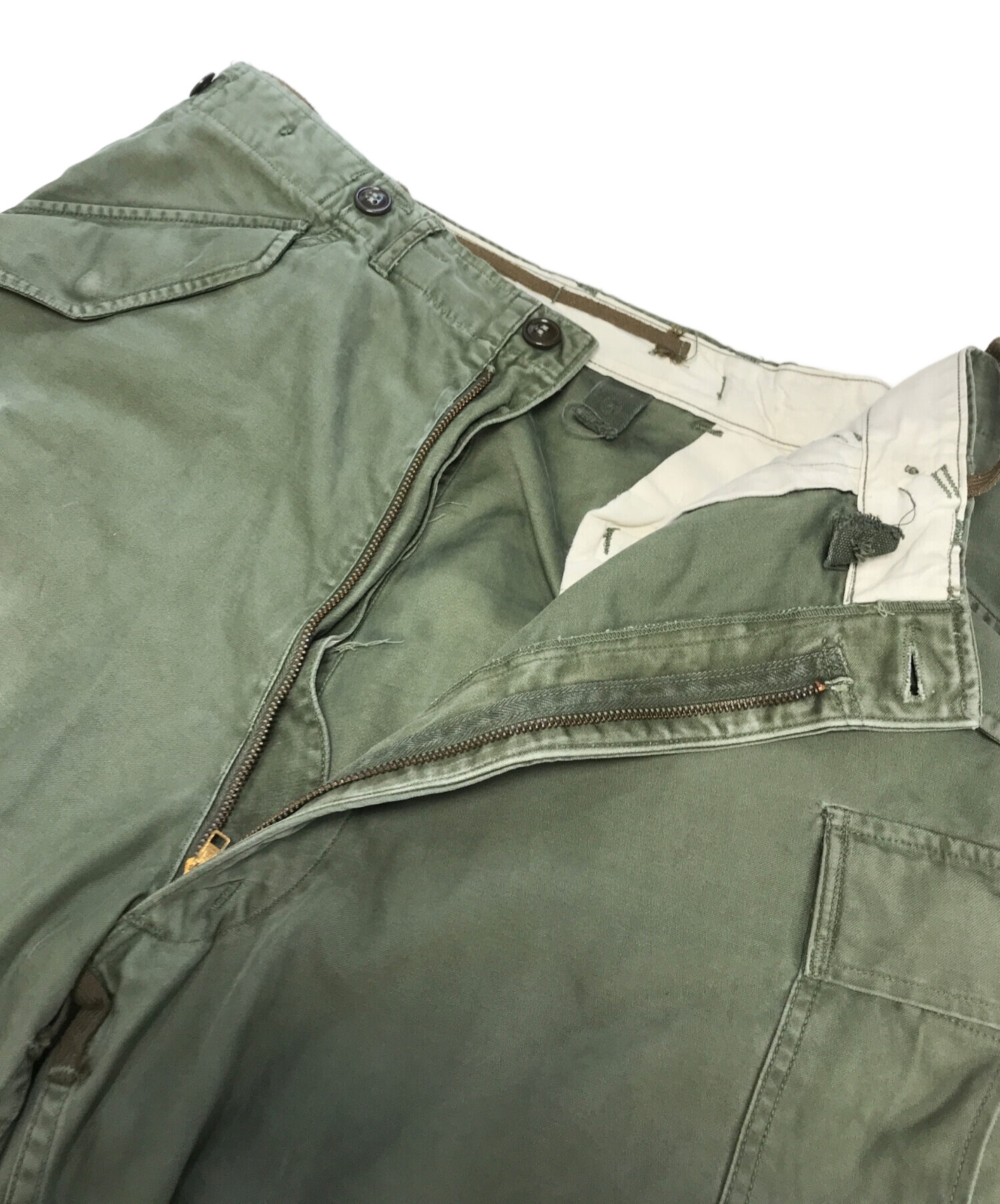 未使用 ☆ goa ☆ ミリタリー ヴィンテージ パンツ カーキ  F アメリカ軍 60s 1968年 コットンサテン ベイカー ヴィンテージ