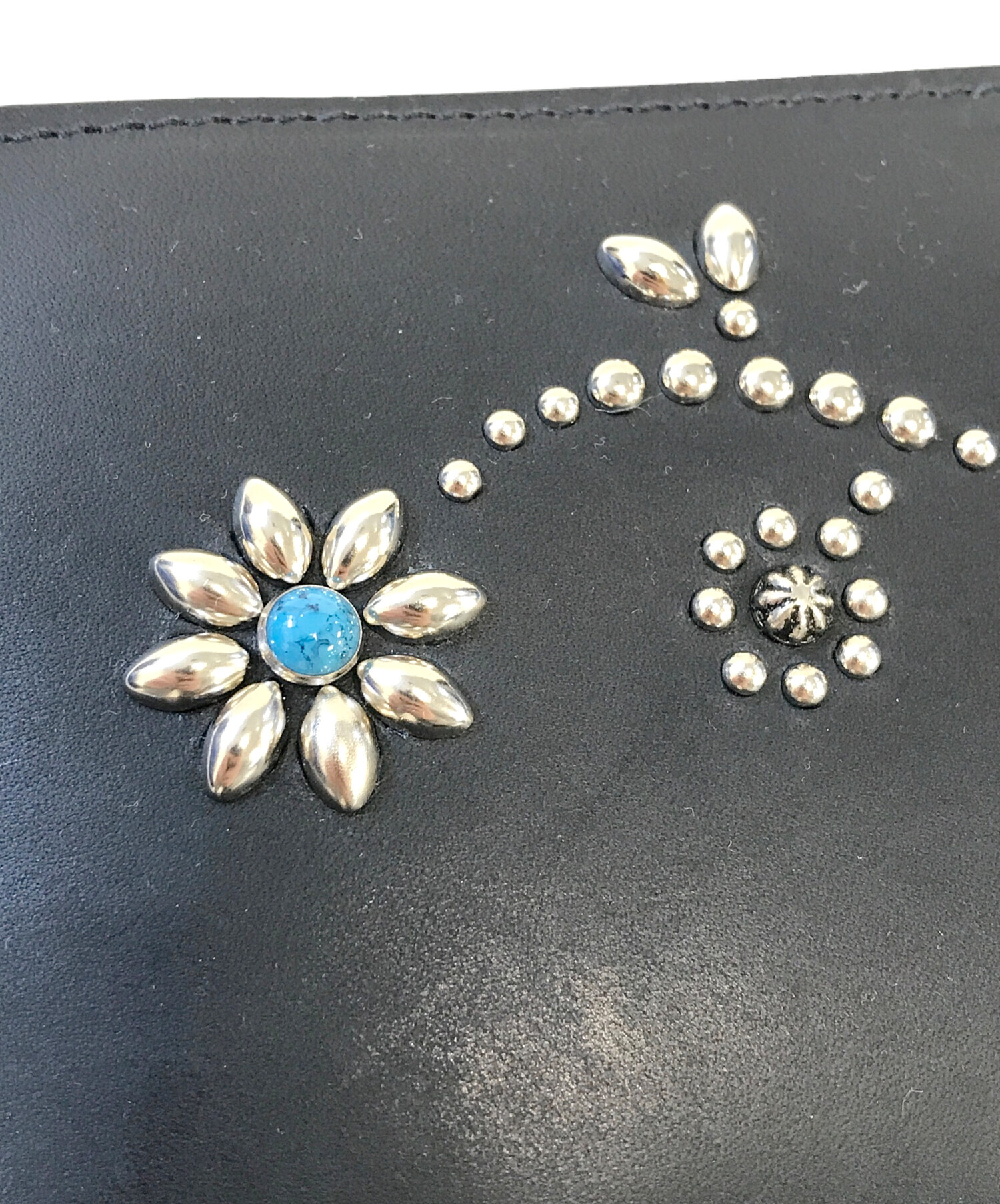 TMT INDIGO LEATHER STADS WALLET