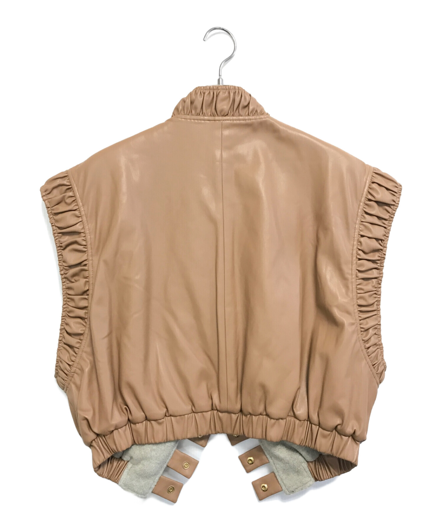 中古・古着通販】FUMIE=TANAKA (フミエタナカ) Fレザーギャザーベスト