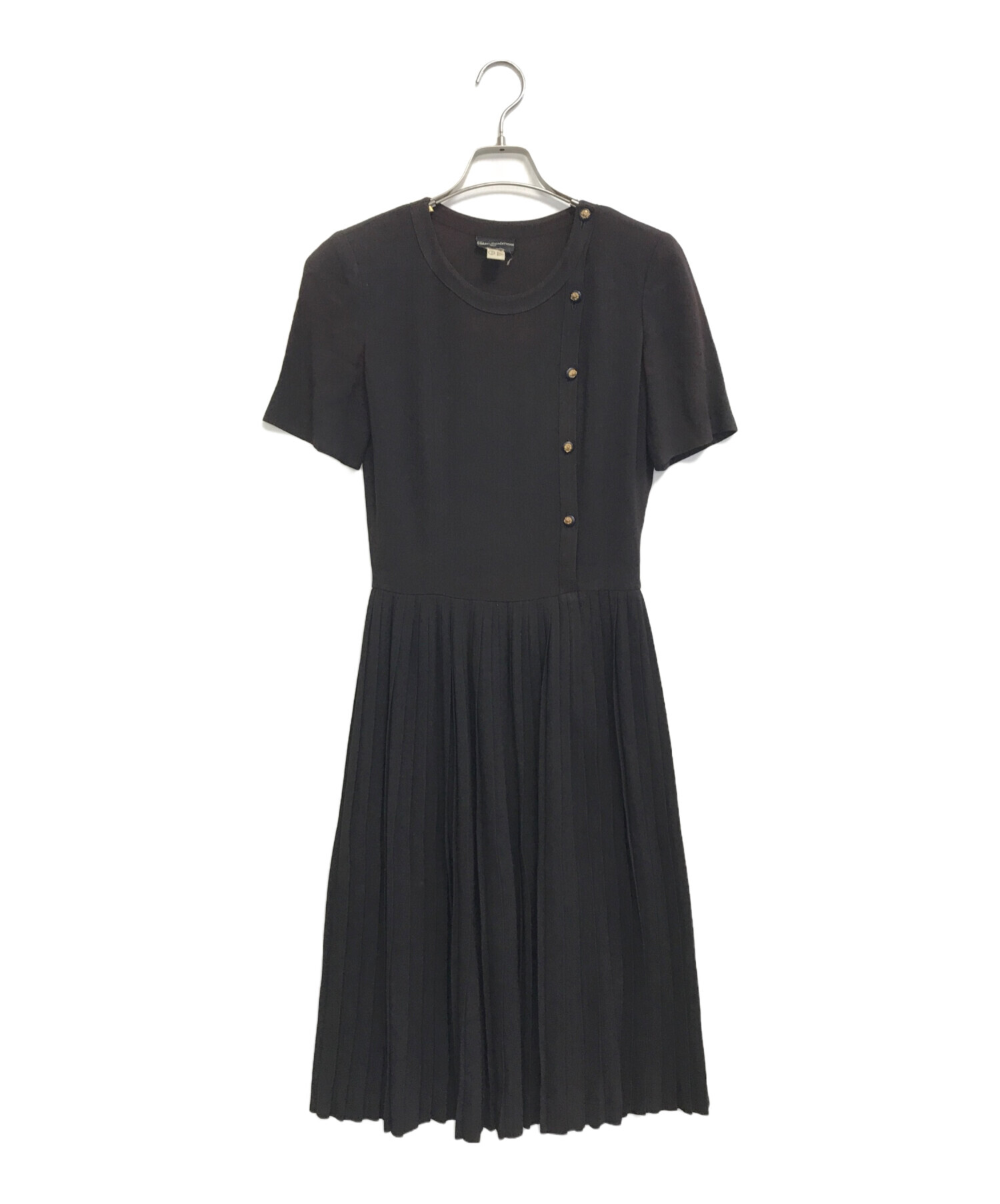 中古・古着通販】CHANEL (シャネル) 半袖ワンピース ブラック 中古・古着通販】CHANEL (シャネル) 半袖ワンピース ブラック