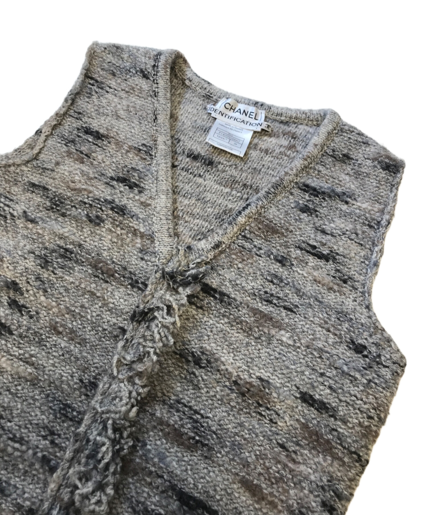 中古・古着通販】CHANEL (シャネル) ニットベスト グレー サイズ:38