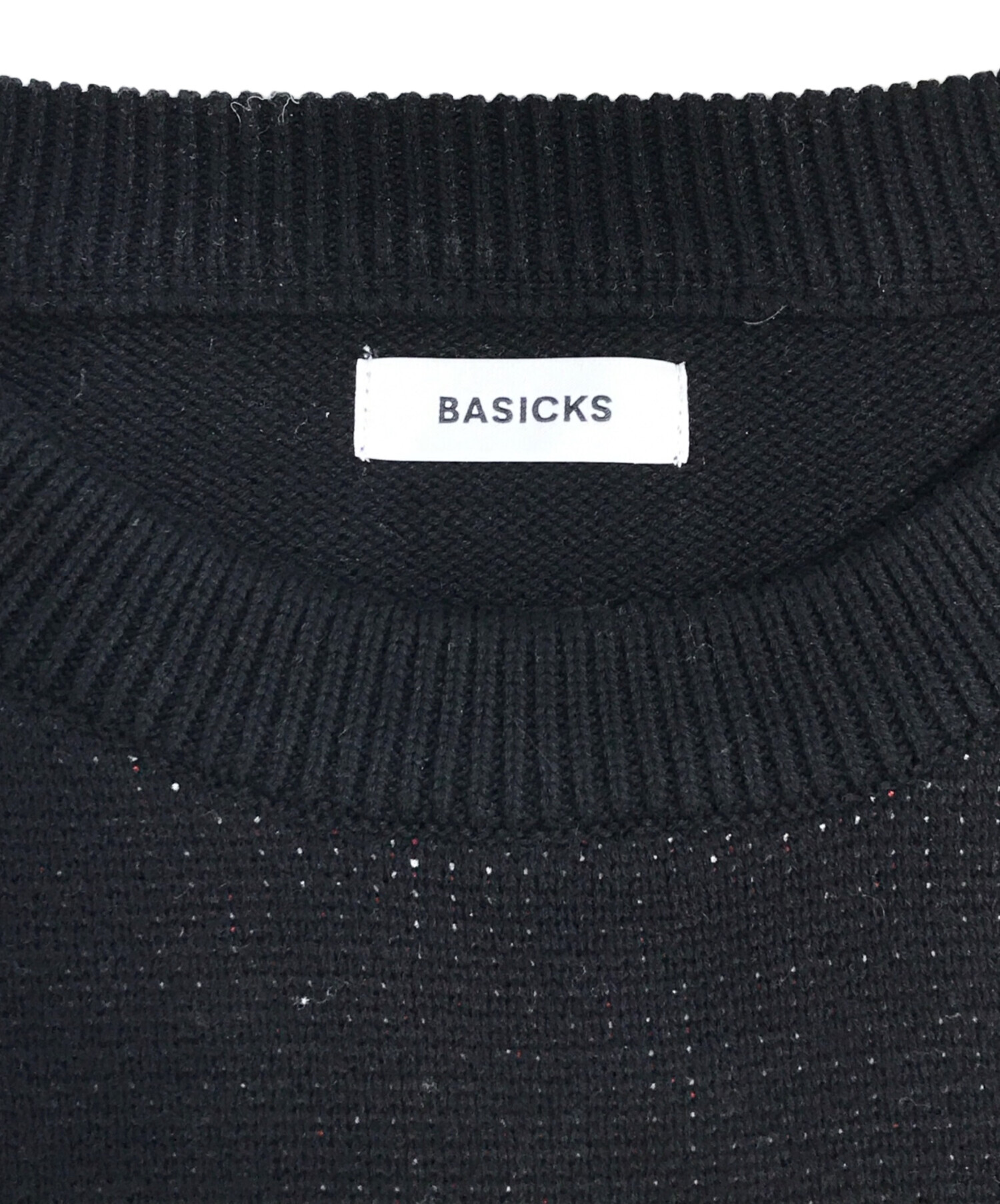 中古・古着通販】BASICKS (ベイシックス) ニット ブラック サイズ:L 