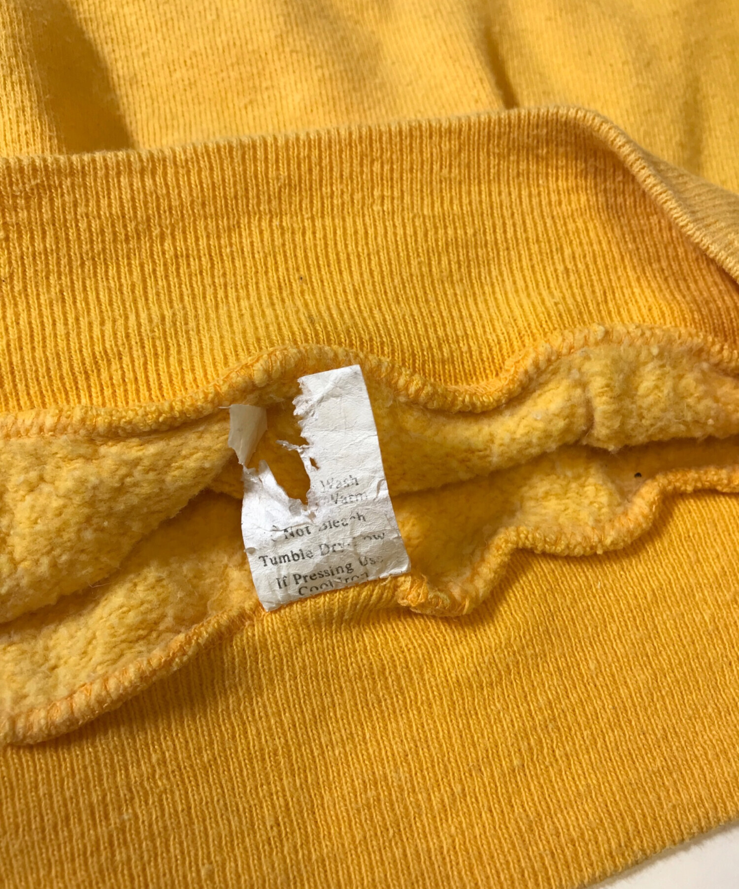 中古・古着通販】VINTAGE (ヴィンテージ) 染込みスウェット イエロー