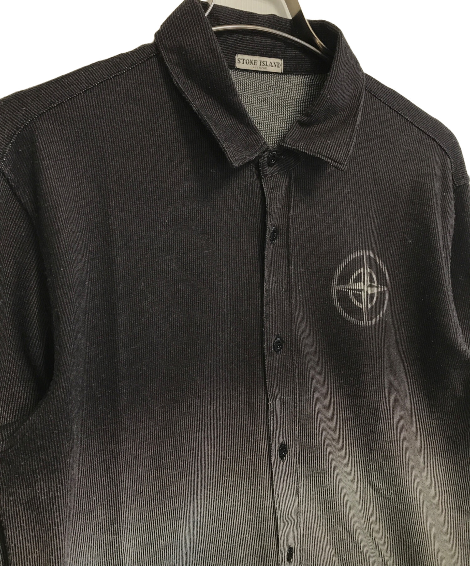 STONE ISLAND ストーンアイランドポロシャツ sizeL/ブラック ストーン