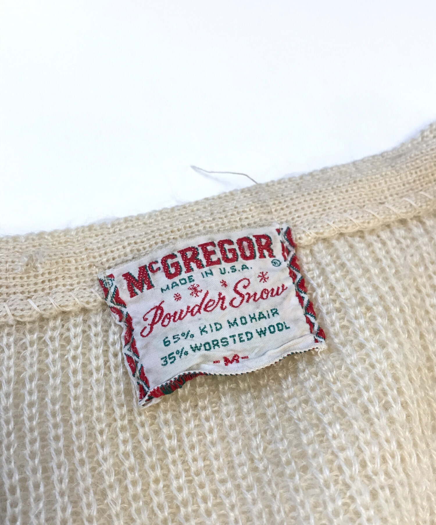 中古・古着通販】macgregor (マクレガー) モヘアカーディガン ベージュ