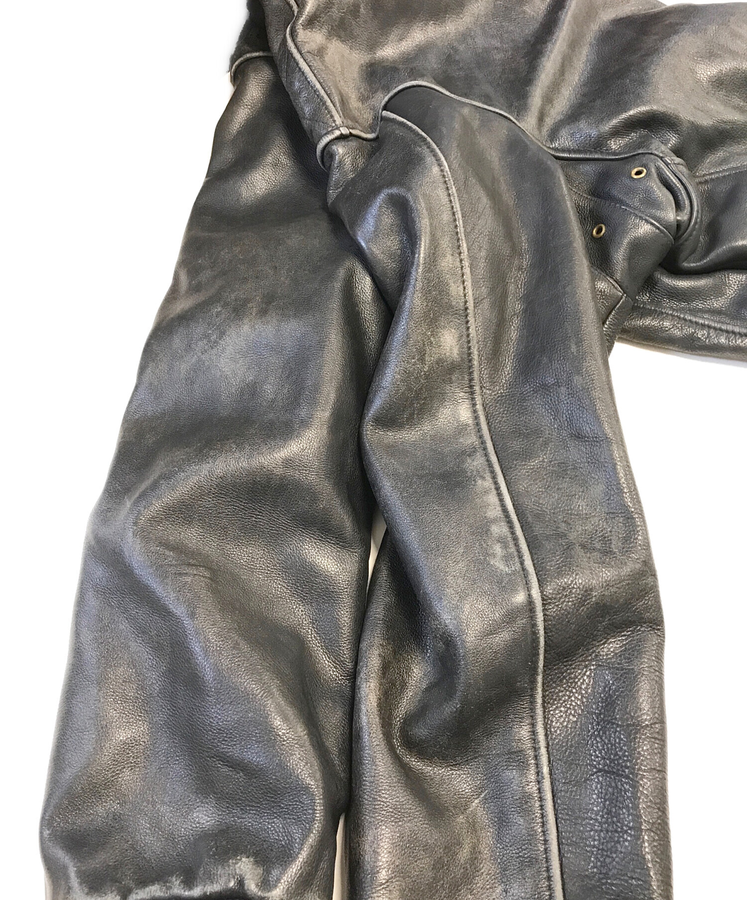 中古・古着通販】CHEVIGNON (シェビニオン) レザーブルゾン ブラック