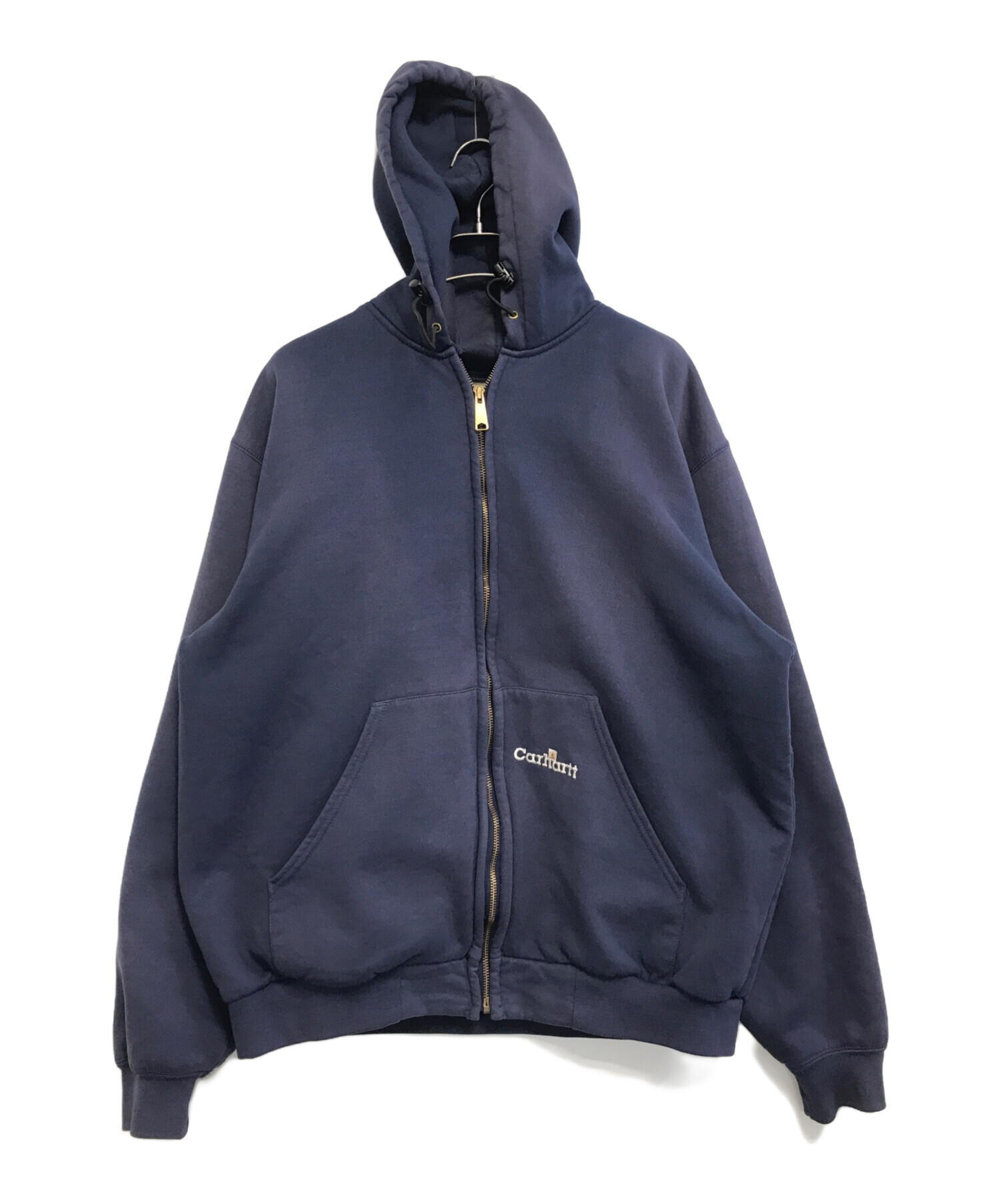 Carhartt ジップパーカー　裏サーマル ネイビー　Lサイズ 中古・古着通販】CarHartt (カーハート) 裏地サーマルジップパーカー
