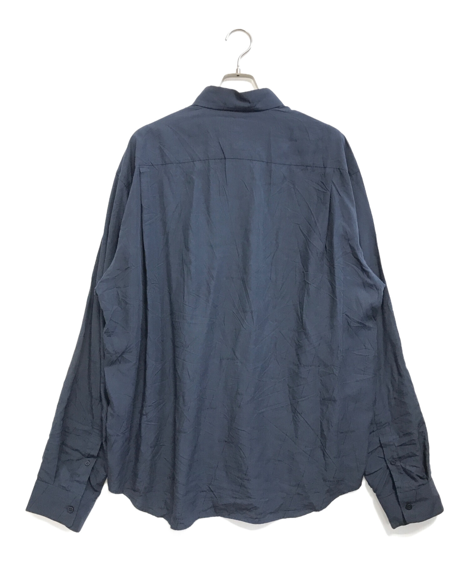 バレンシアガ BALENCIAGA ネイビー ワークシャツ 中古・古着通販】BALENCIAGA (バレンシアガ) ボタンダウンシャツ